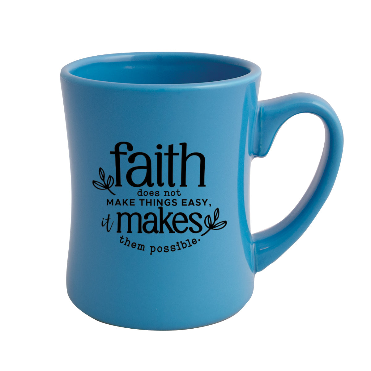 Faith Does Not Make Things Coffeehouse Mug - Sturdy, Easy-to-Grip, Concave Design