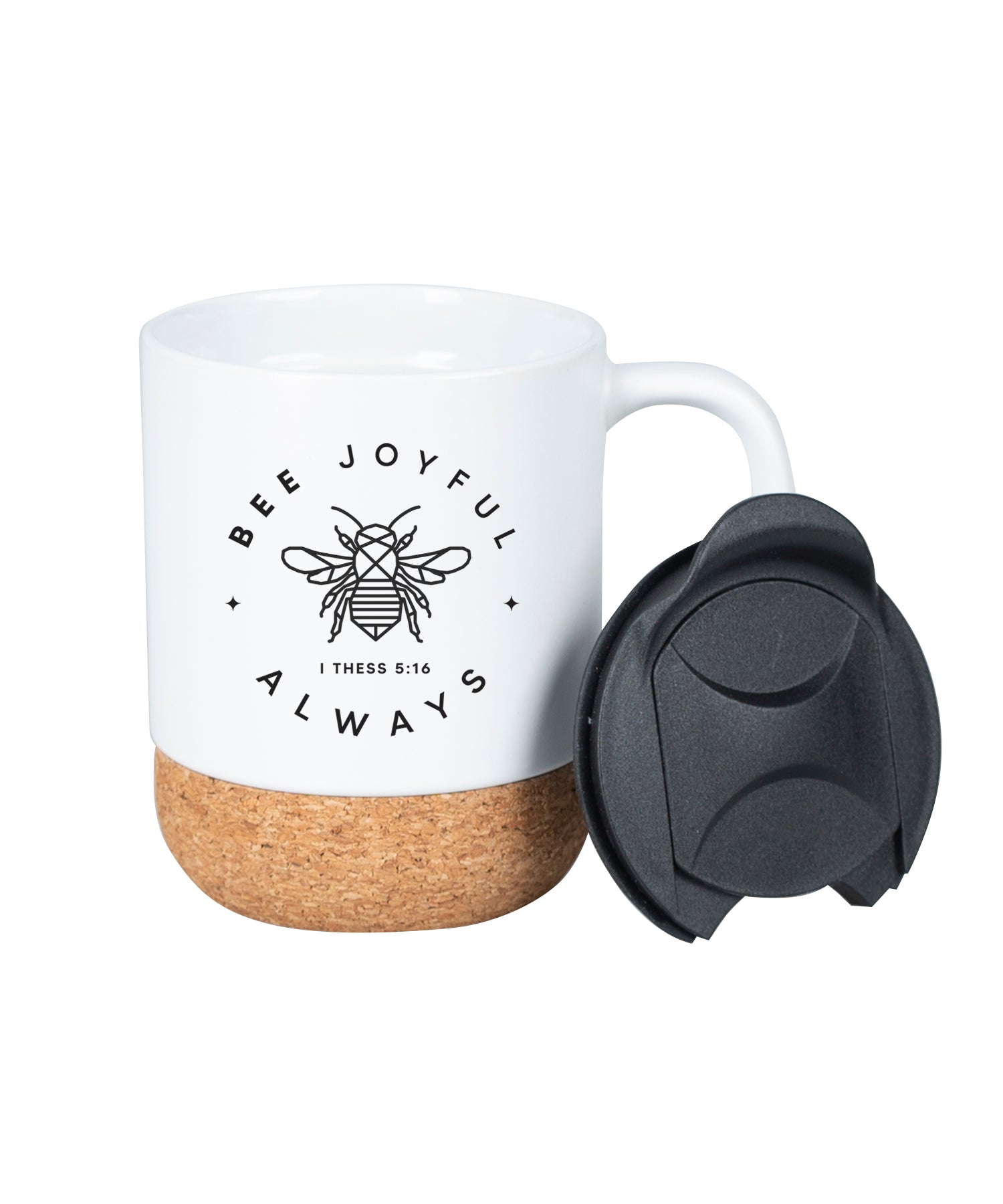 Bee Joyful Cork Bottom Mug