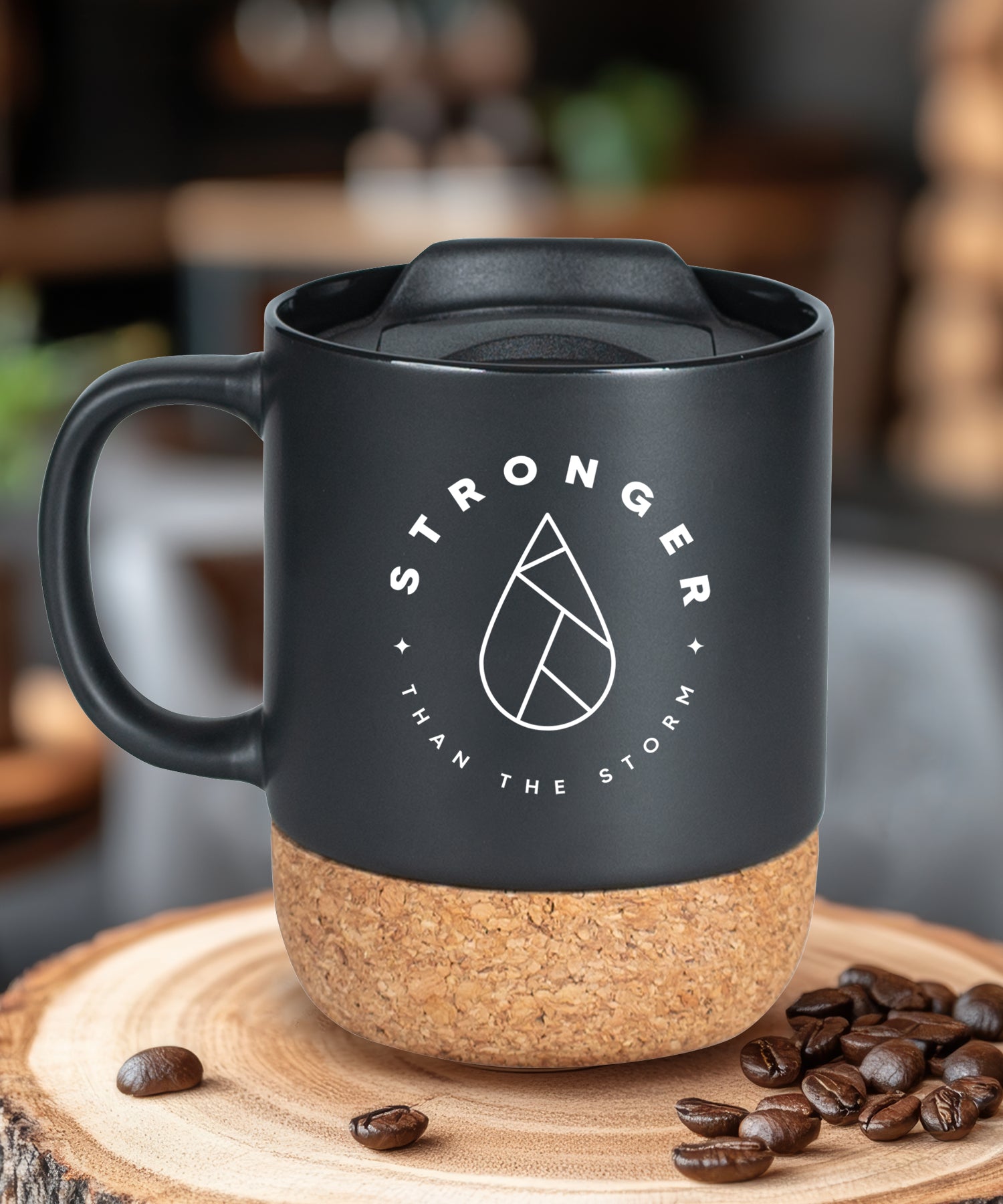 Stronger Than the Storm Cork Bottom Mug