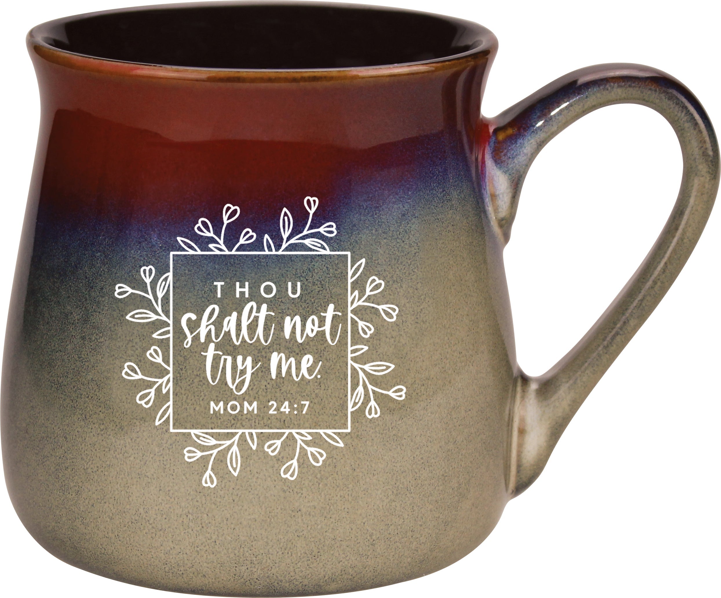 Reactive mug with a unique gradation in color and the inspirational message – Mom 24:7.