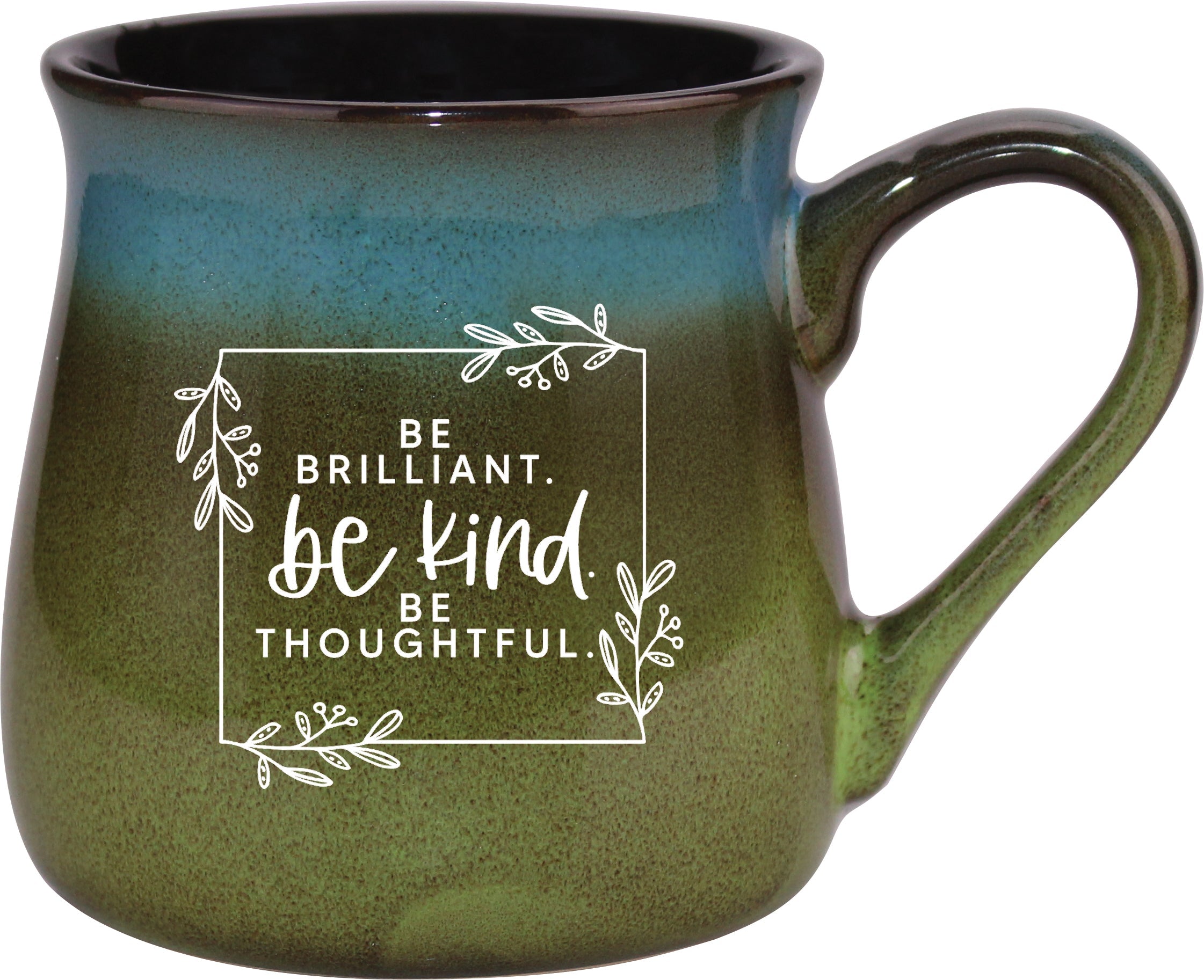 Reactive mug with a unique gradation in color and the inspirational message – Be Brilliant.
