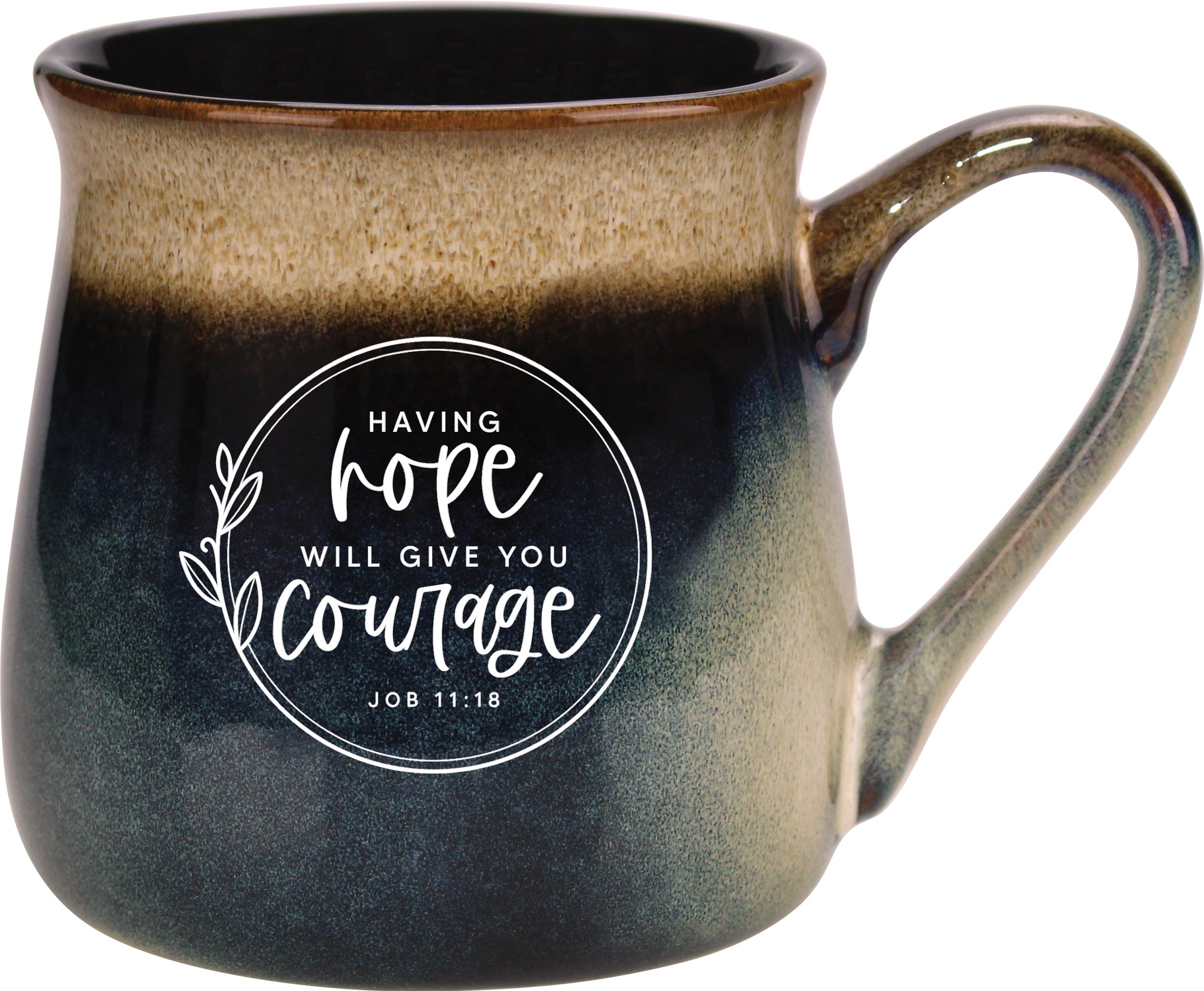 Reactive mug with a unique gradation in color and the inspirational message – Having Hope.