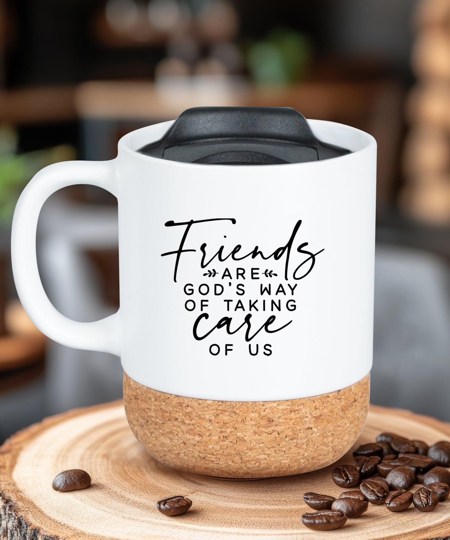 Friends Are God’s Way Cork Bottom Mug