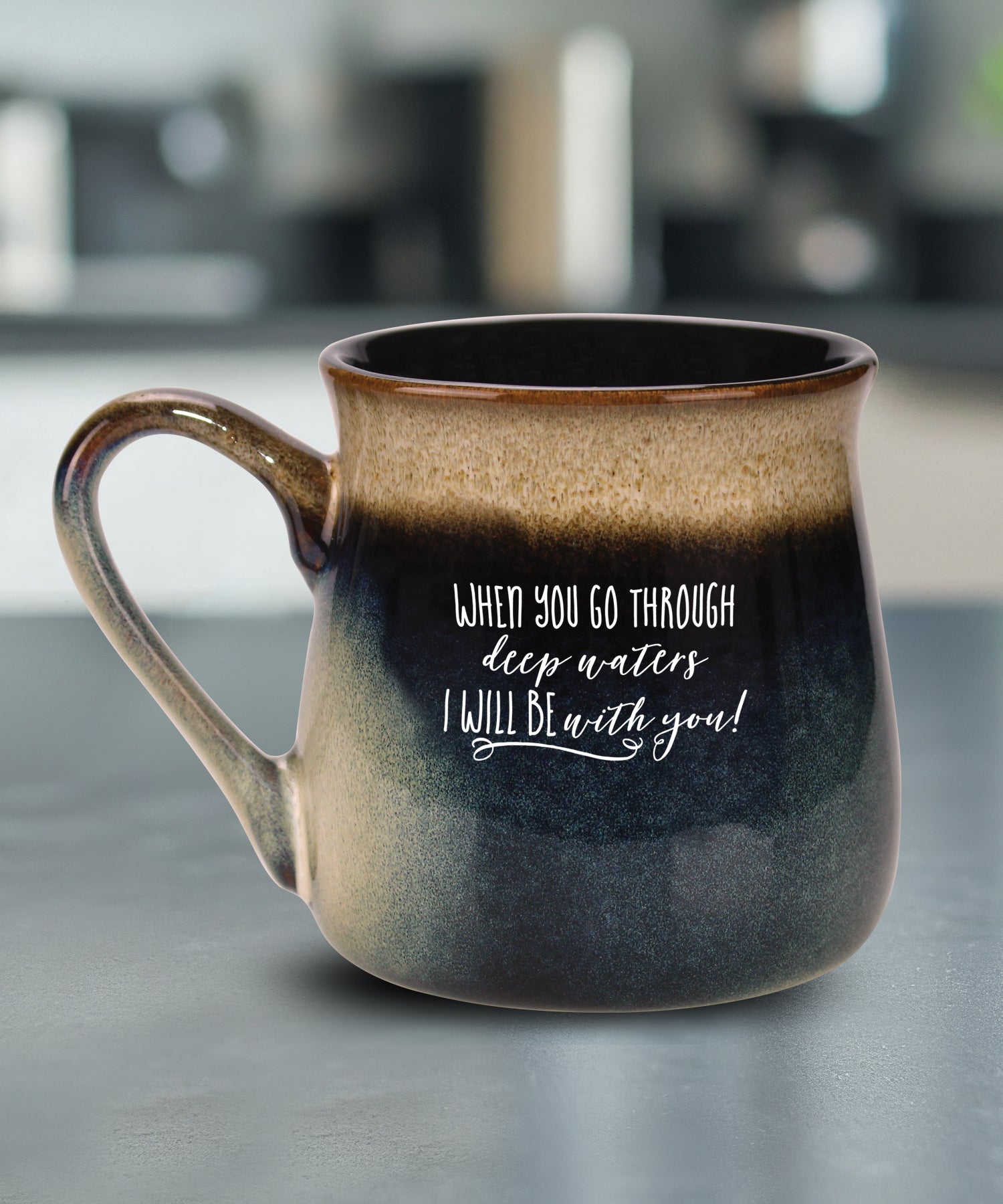 When You Go Through Deep Waters Reactive Glazed Mug