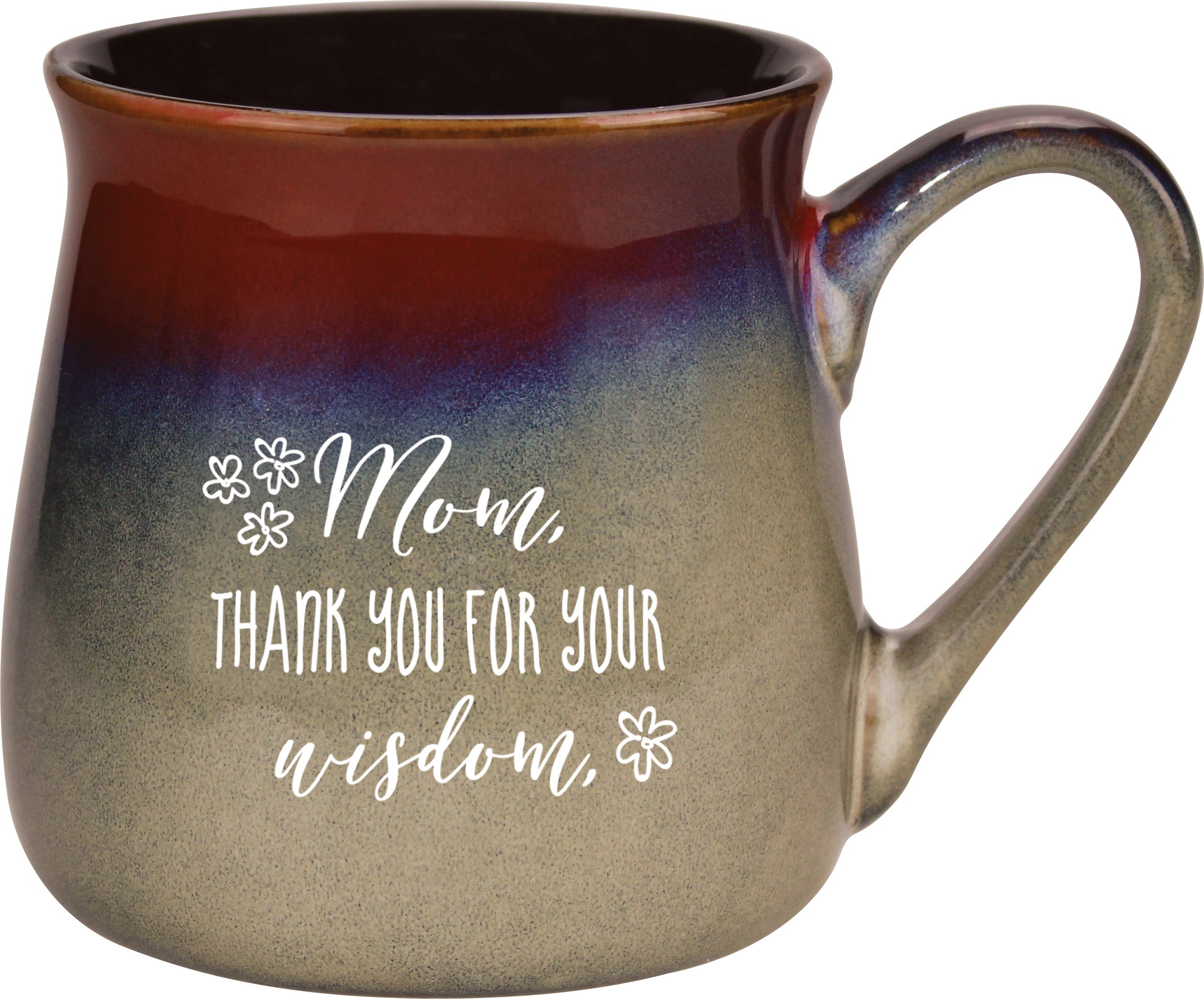 Reactive mug with a unique gradation in color and the inspirational message – Mom, Thank You.