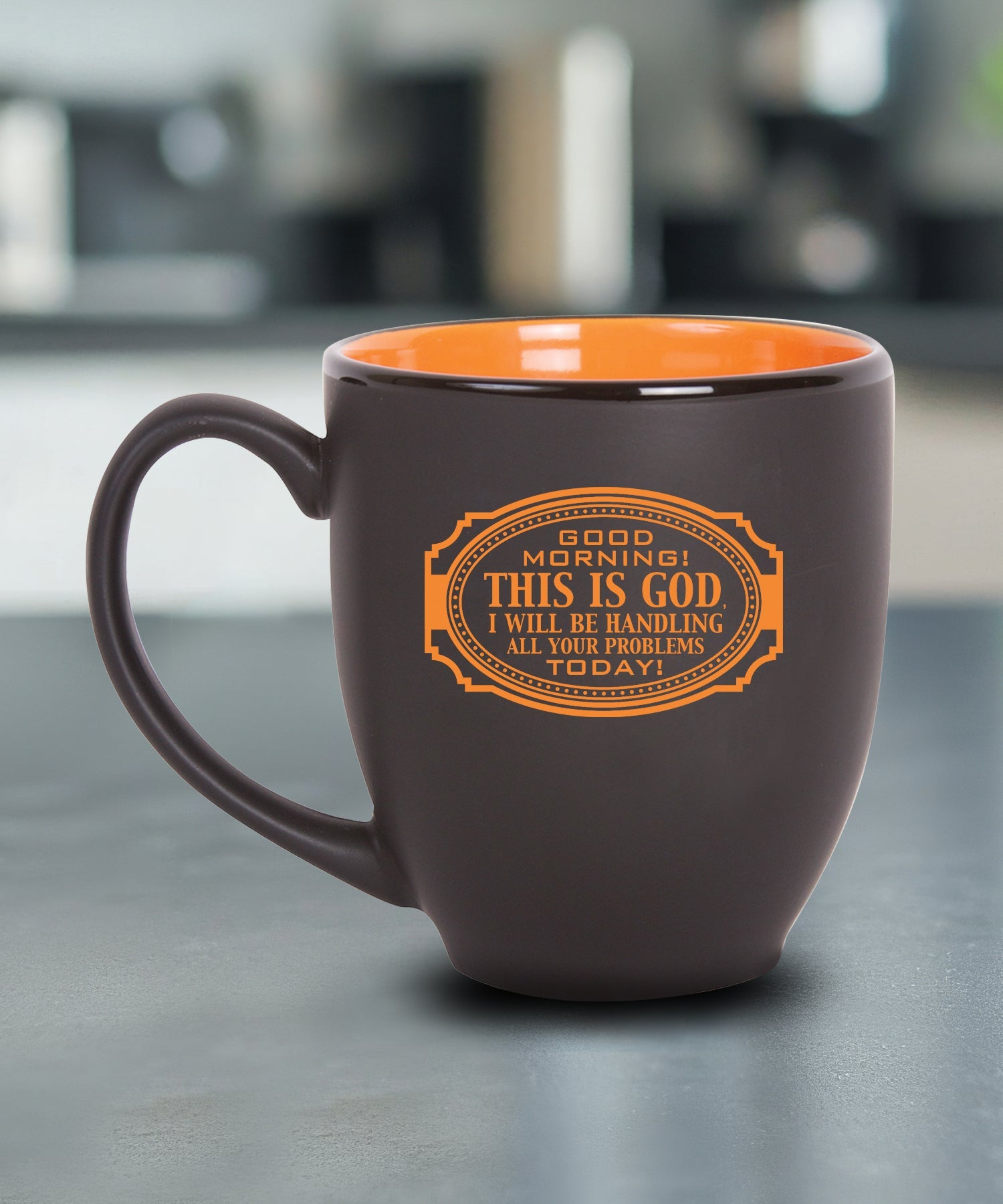 Good Morning Black Bistro Mug