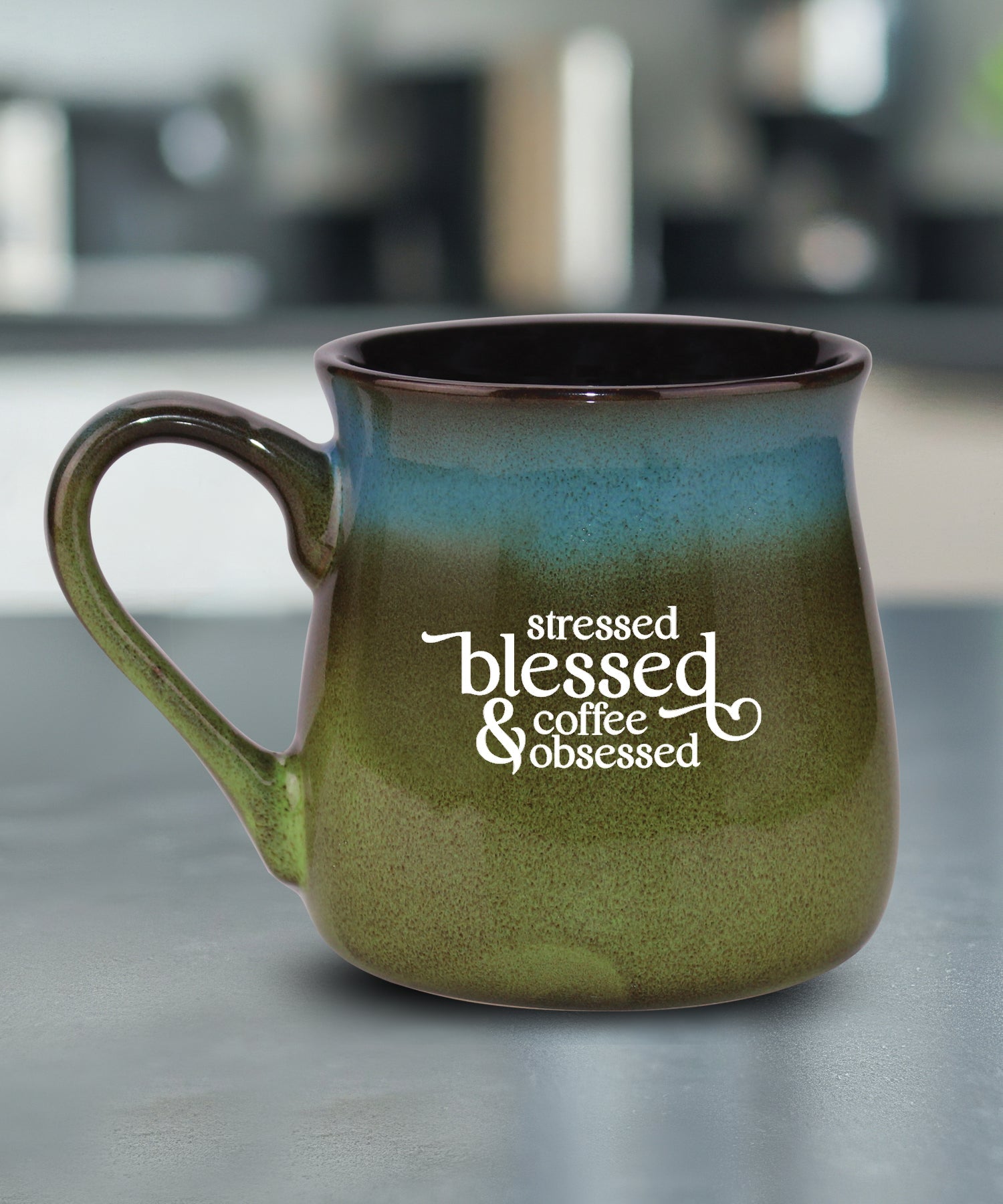 Stressed Blessed Reactive Glazed Mug