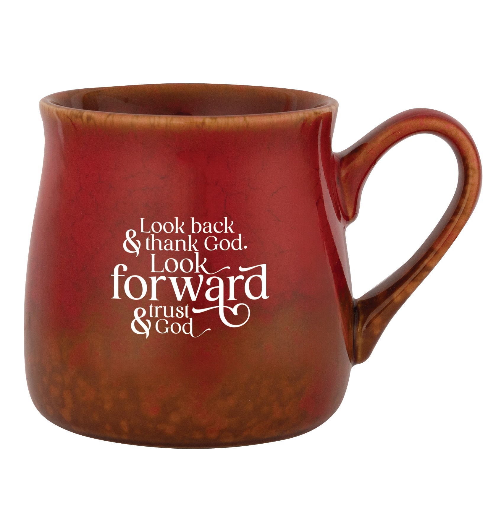 Look Back & Thank God Mug – Reactive mug with a unique gradation in color and the inspirational message