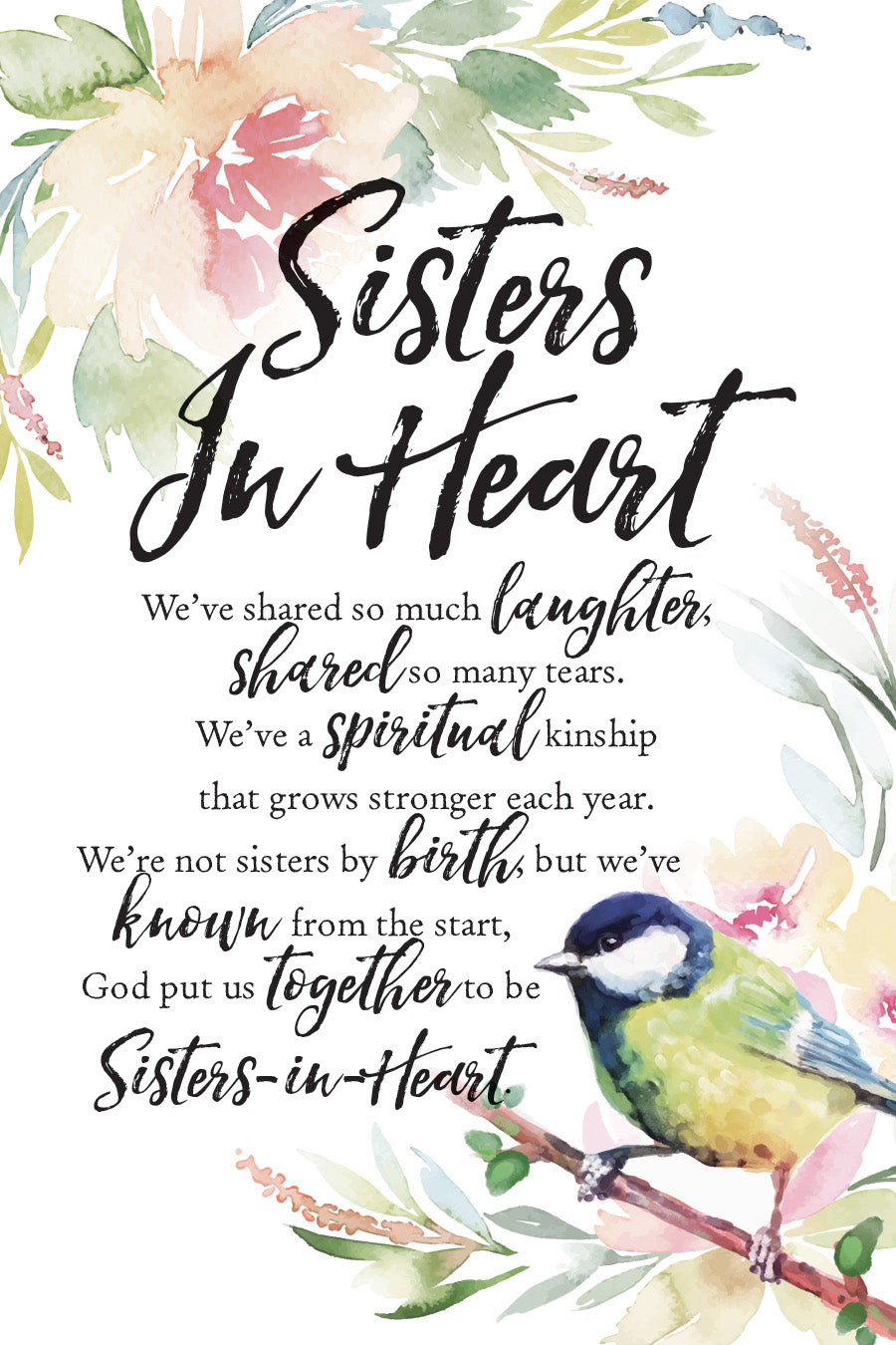 Mom & Dad 6x9 MDF Plaque with Inspirational Verse and Pastel Full-Color Design from the Woodland Grace Collection