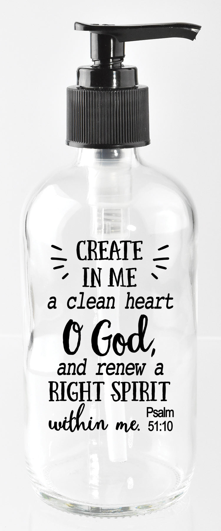 Create in Me Glass Soap Dispenser