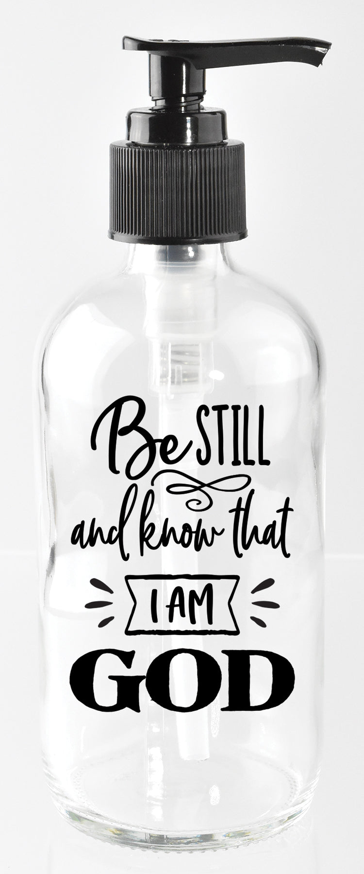 Be Still Glass Soap Dispenser