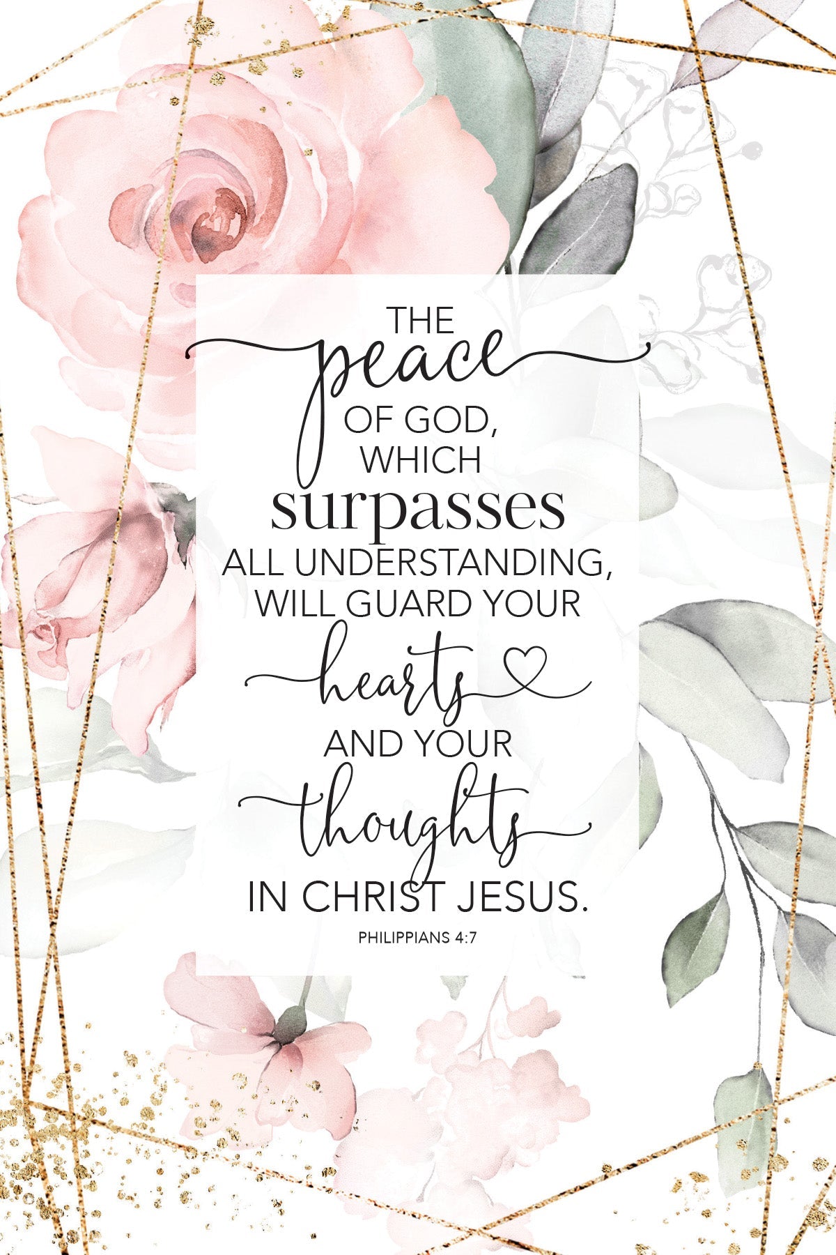 The Peace of God 6x9 MDF Plaque with neutral tones, watercolor design, and inspirational verse