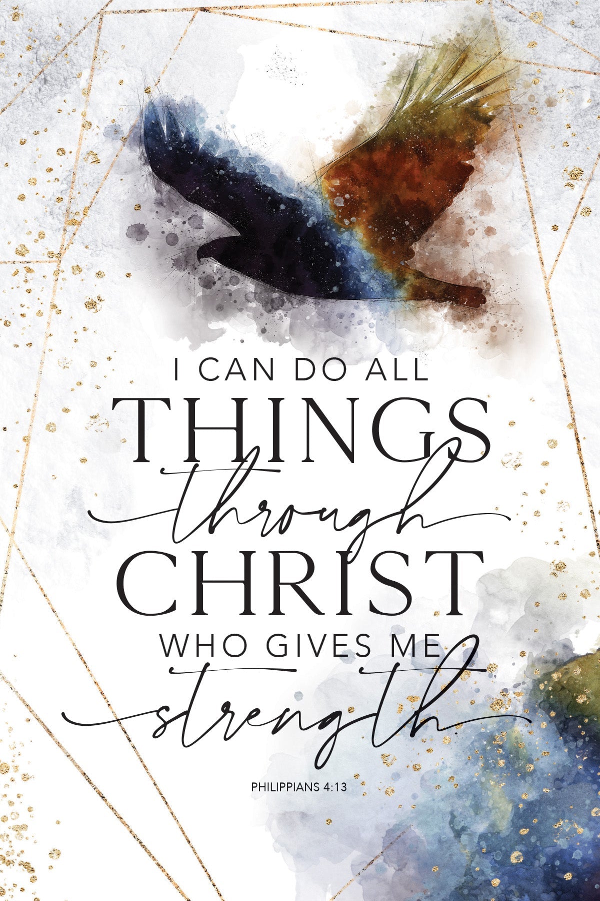 I Can Do All Things 6x9 MDF Plaque with neutral tones, watercolor design, and inspirational verse