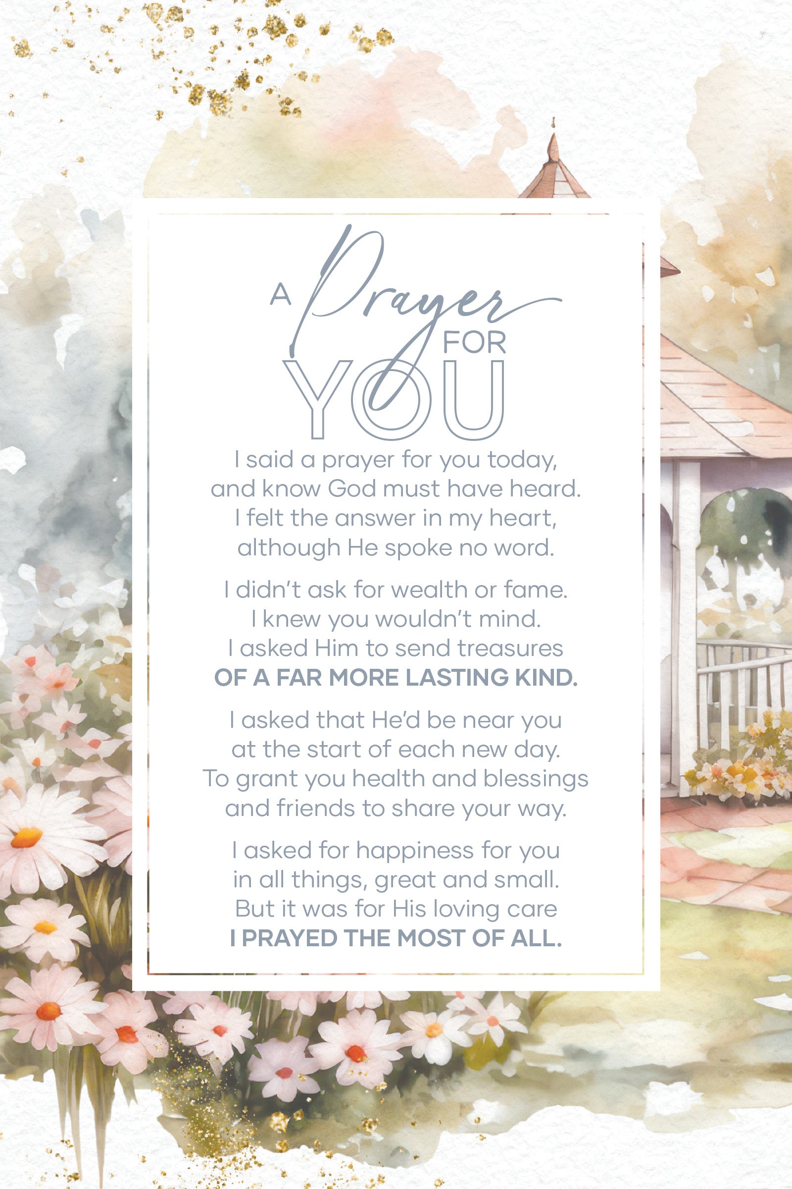 A Prayer for You 6x9 MDF Plaque with modern design, silver edge, and inspirational verse