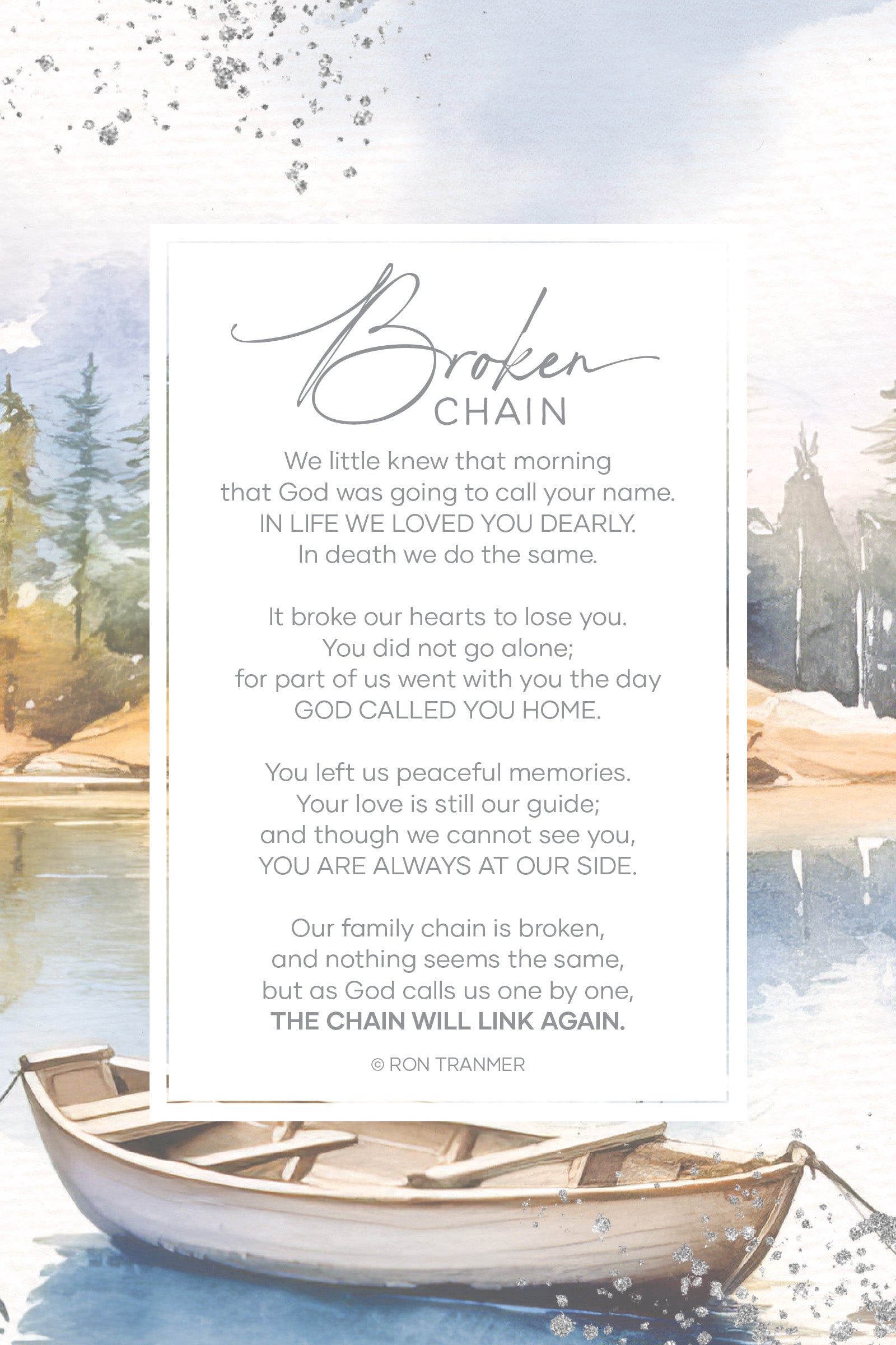 Broken Chain 6x9 MDF Plaque with modern design, silver edge, and inspirational verse