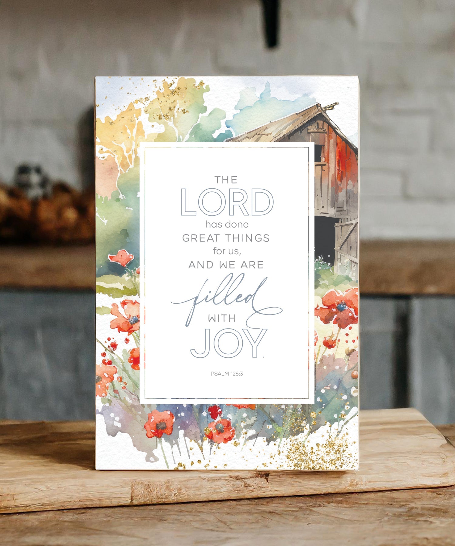 The Lord Has Done 6x9 MDF Plaque with modern design, silver edge, and inspirational verse