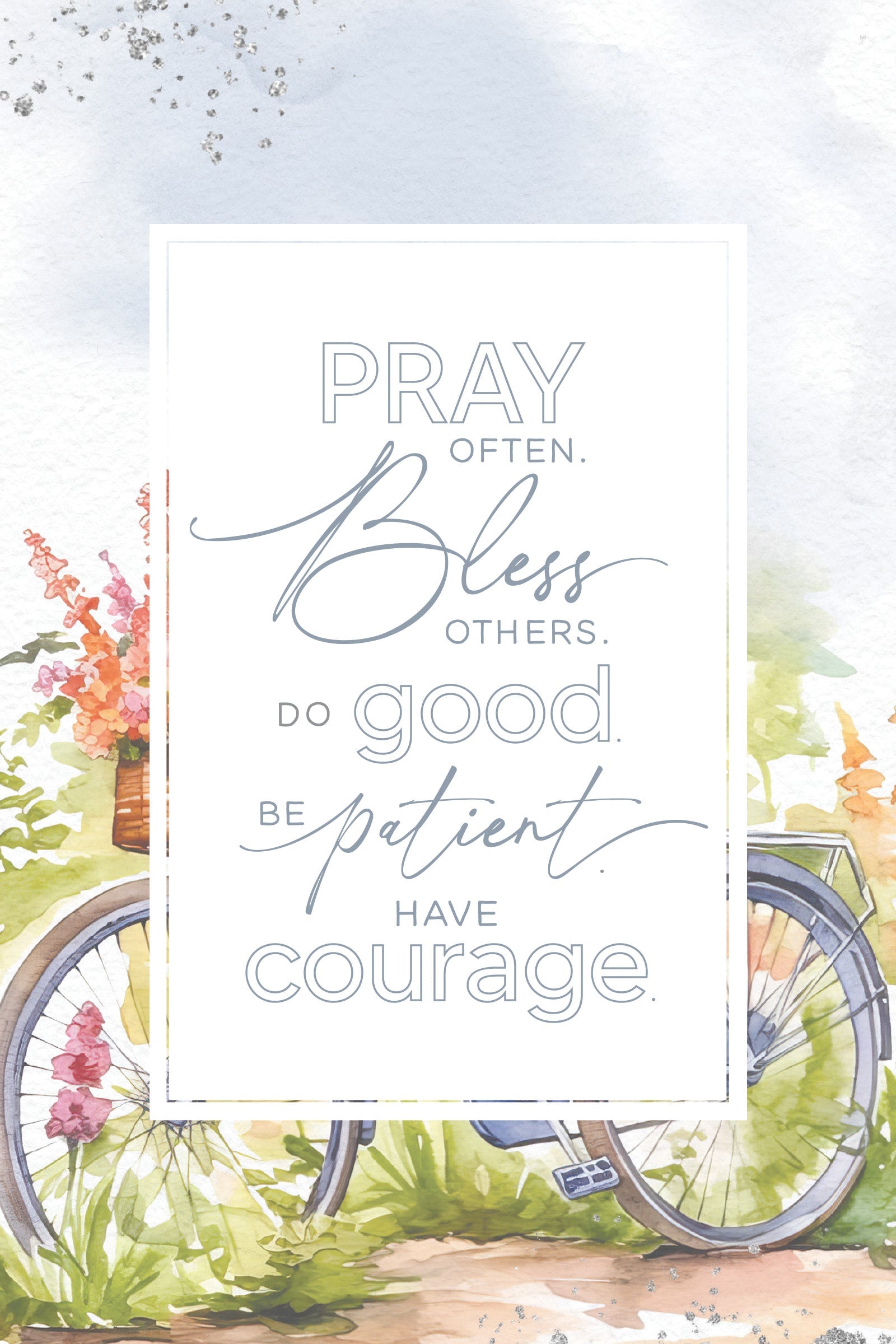 Pray Often 6x9 MDF Plaque with modern design, silver edge, and inspirational verse