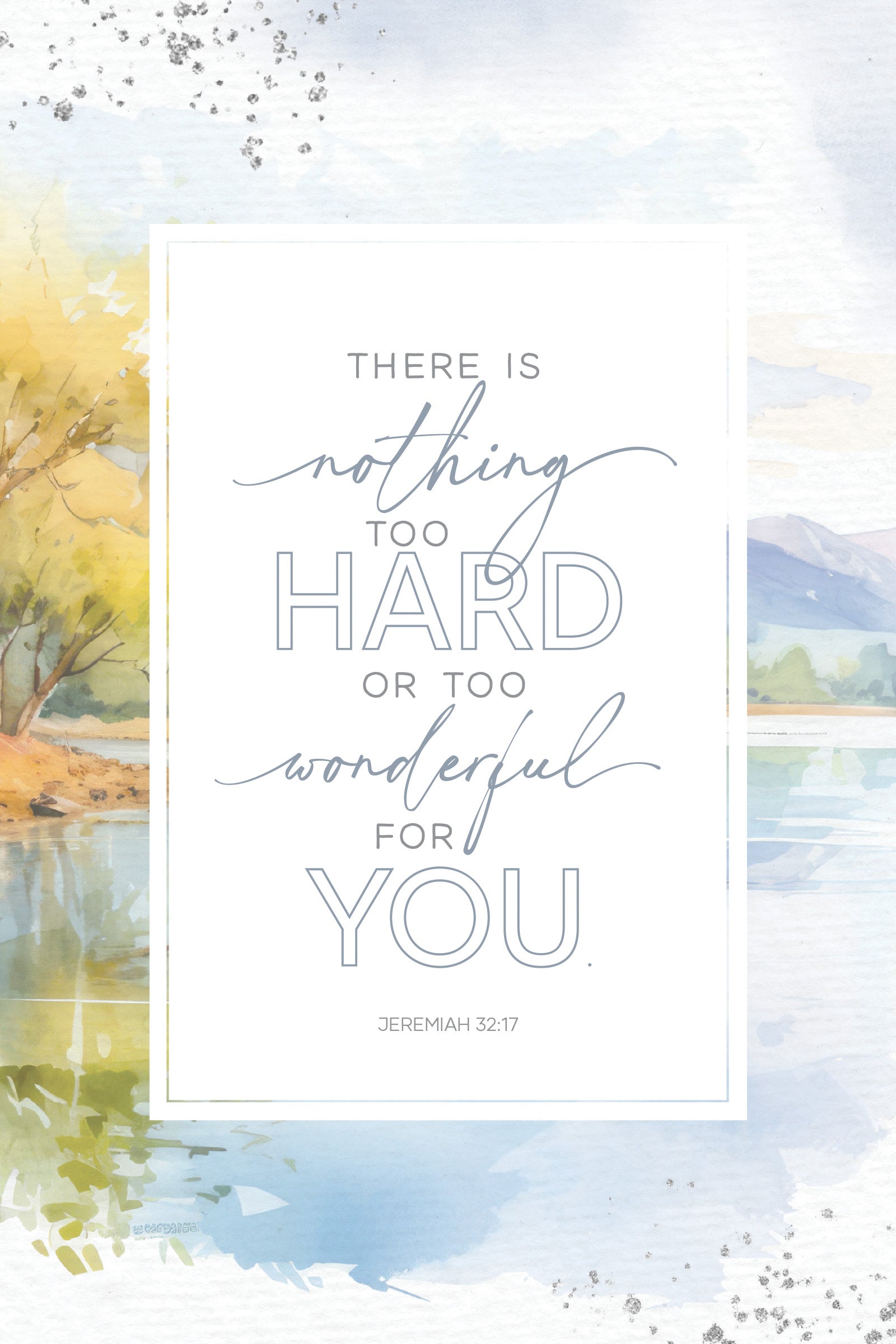 There Is Nothing Too Hard 6x9 MDF Plaque with modern design, silver edge, and inspirational verse