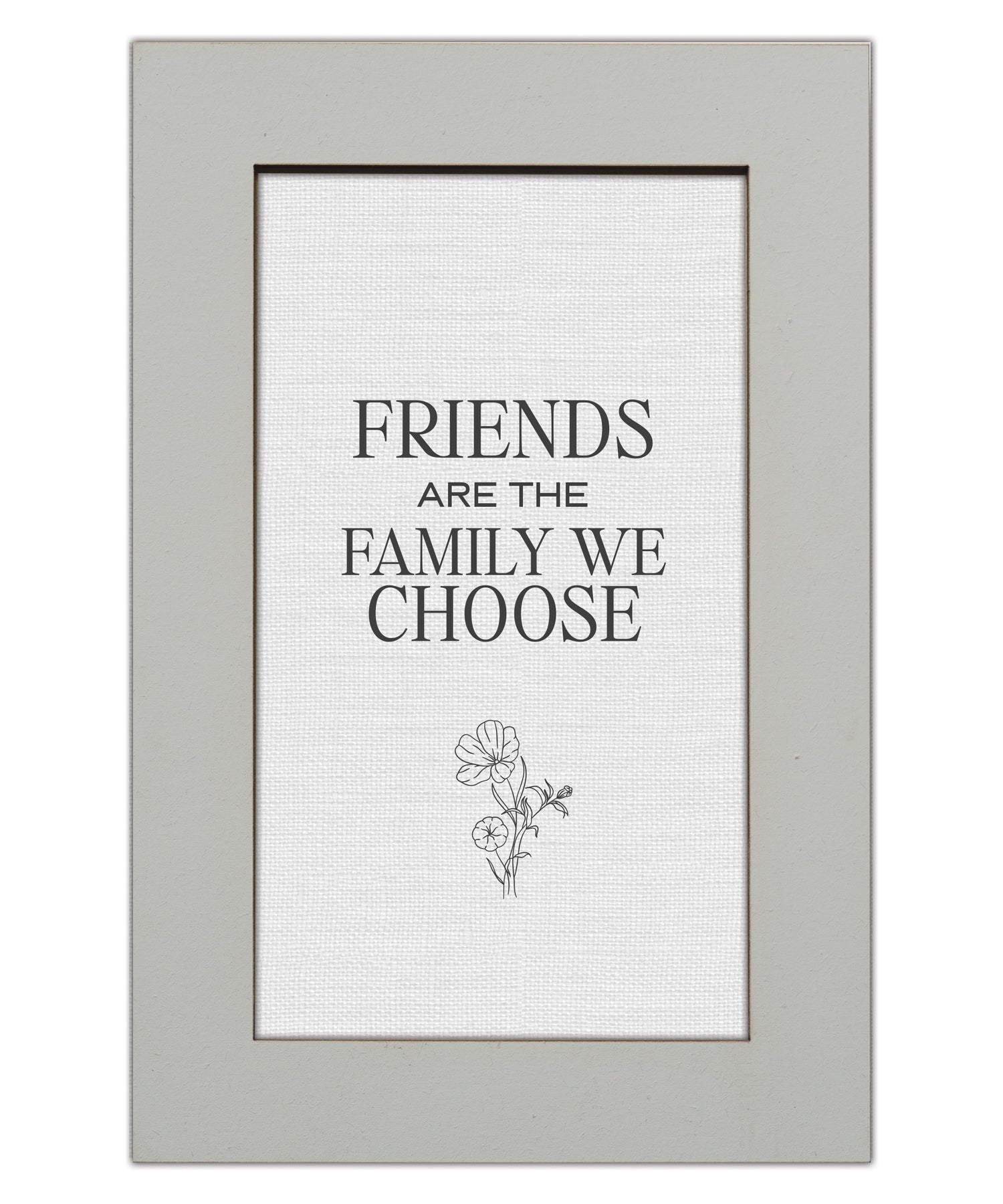 Friends Are the Family We Choose Modern Grace 6x9 MDF Plaque