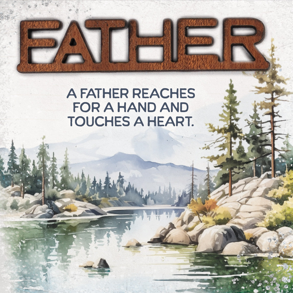 Father – Touches a Heart Magnet-Plaque