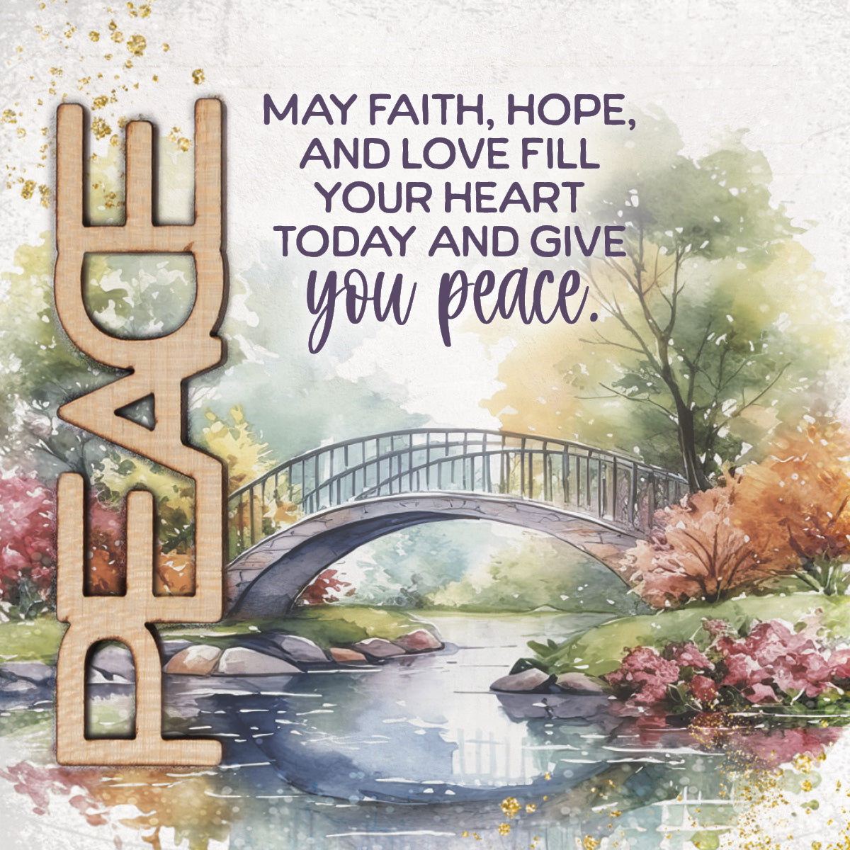 Peace – Faith Hope & Love Magnet-Plaque