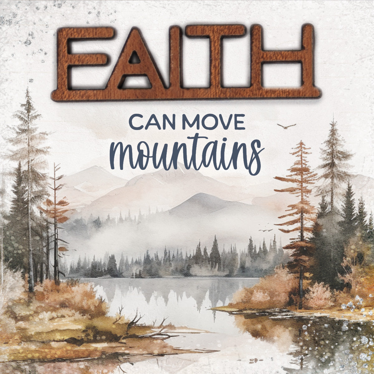 Faith Can Move Mountains Magnet-Plaque