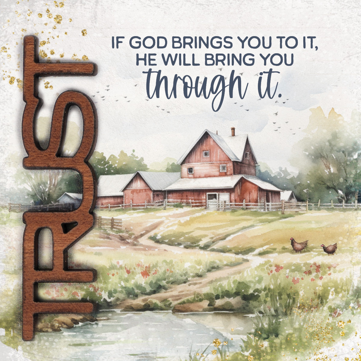 If God Brings You To It Magnet-Plaque