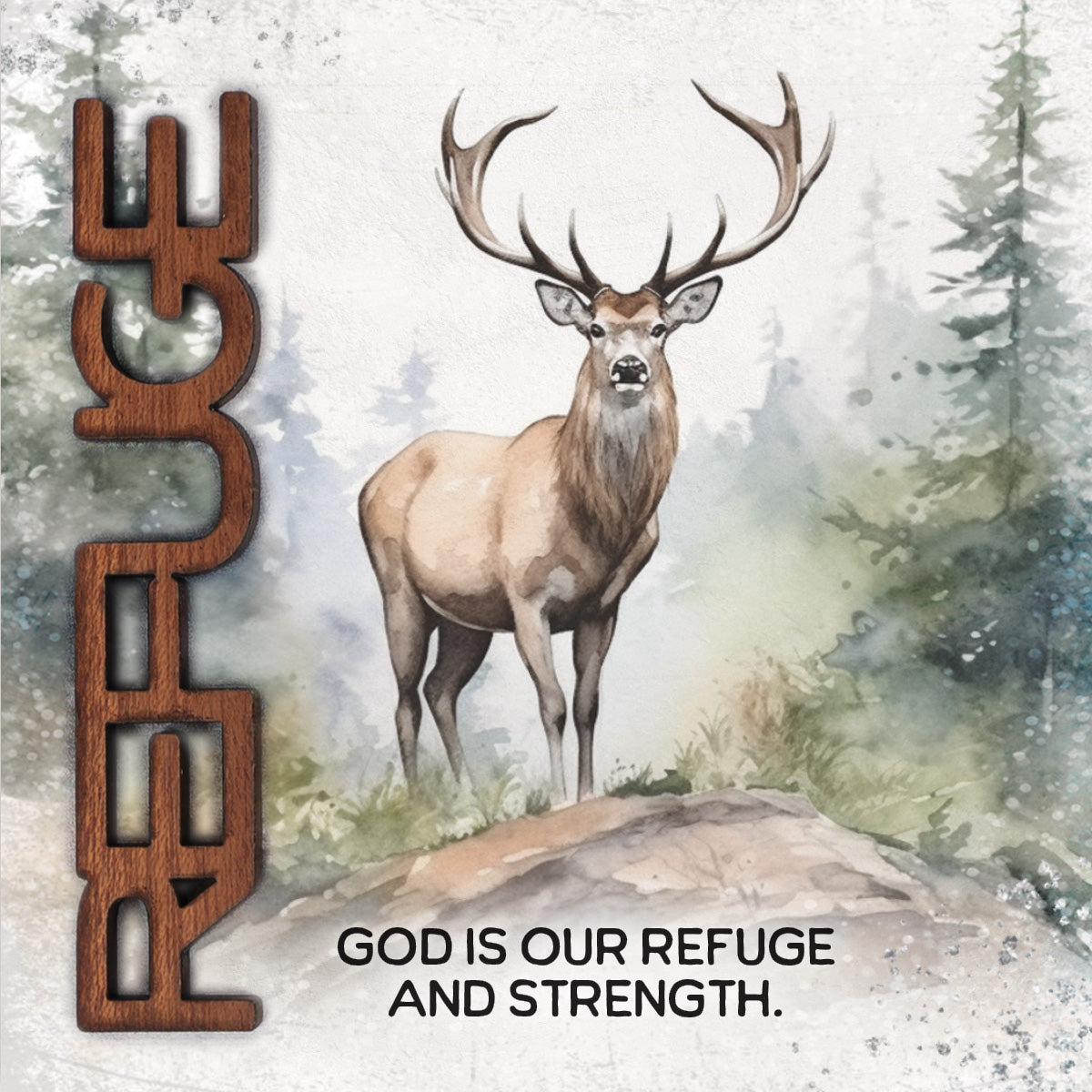 God is Our Refuge Magnet-Plaque