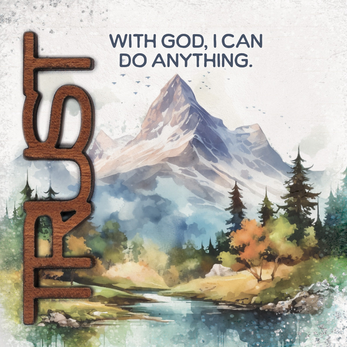 With God I Can Magnet-Plaque