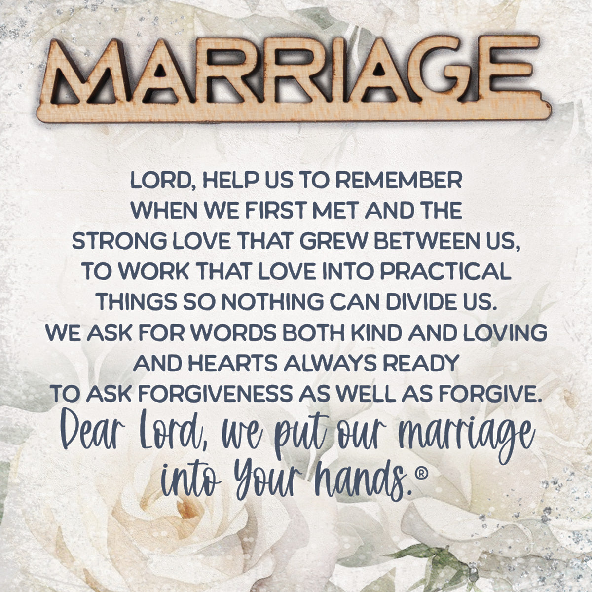 We Put Our Marriage Into Your Hands Magnet-Plaque