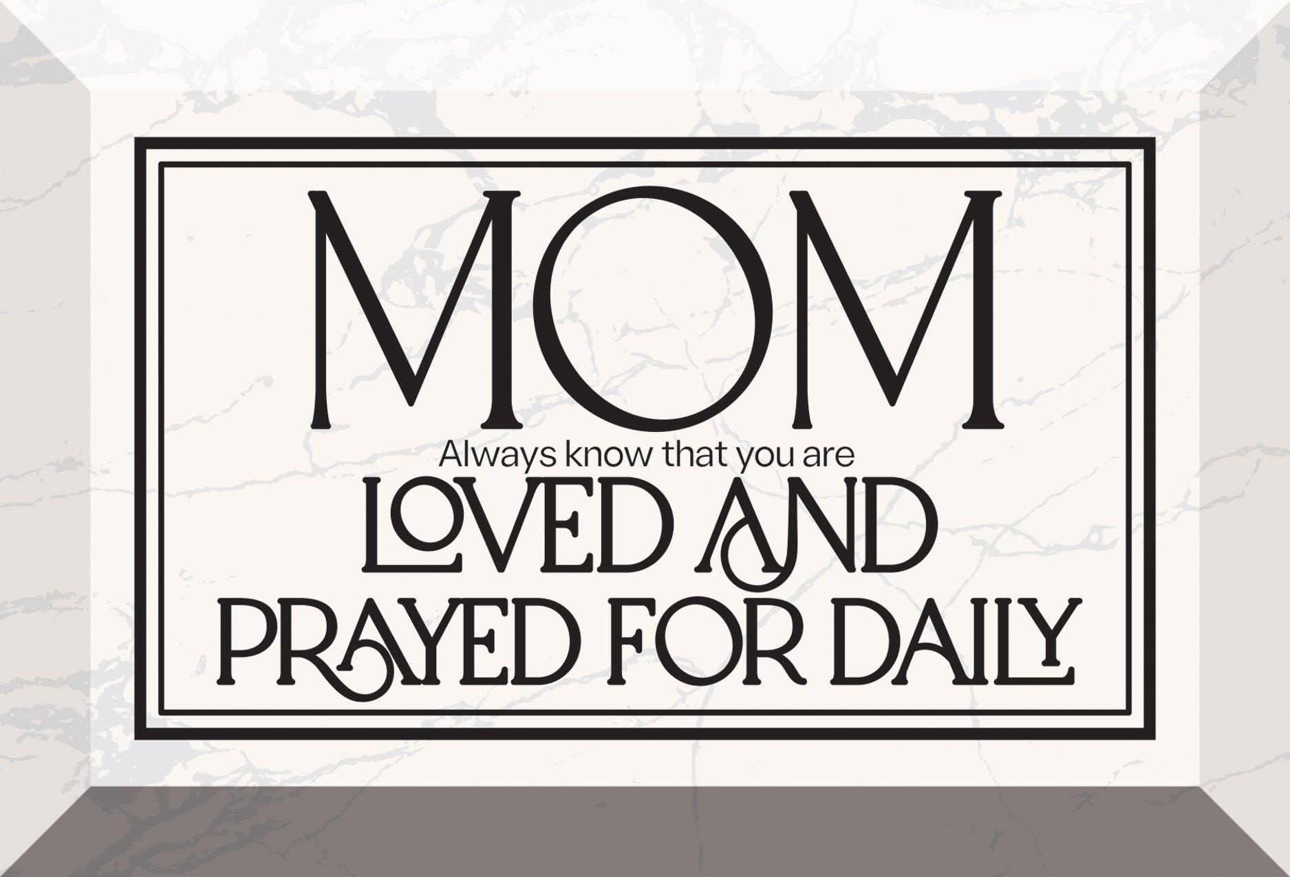 Mom Always Know 6x4 Glass Plaque with Marble Look – Inspirational Verse Home Décor