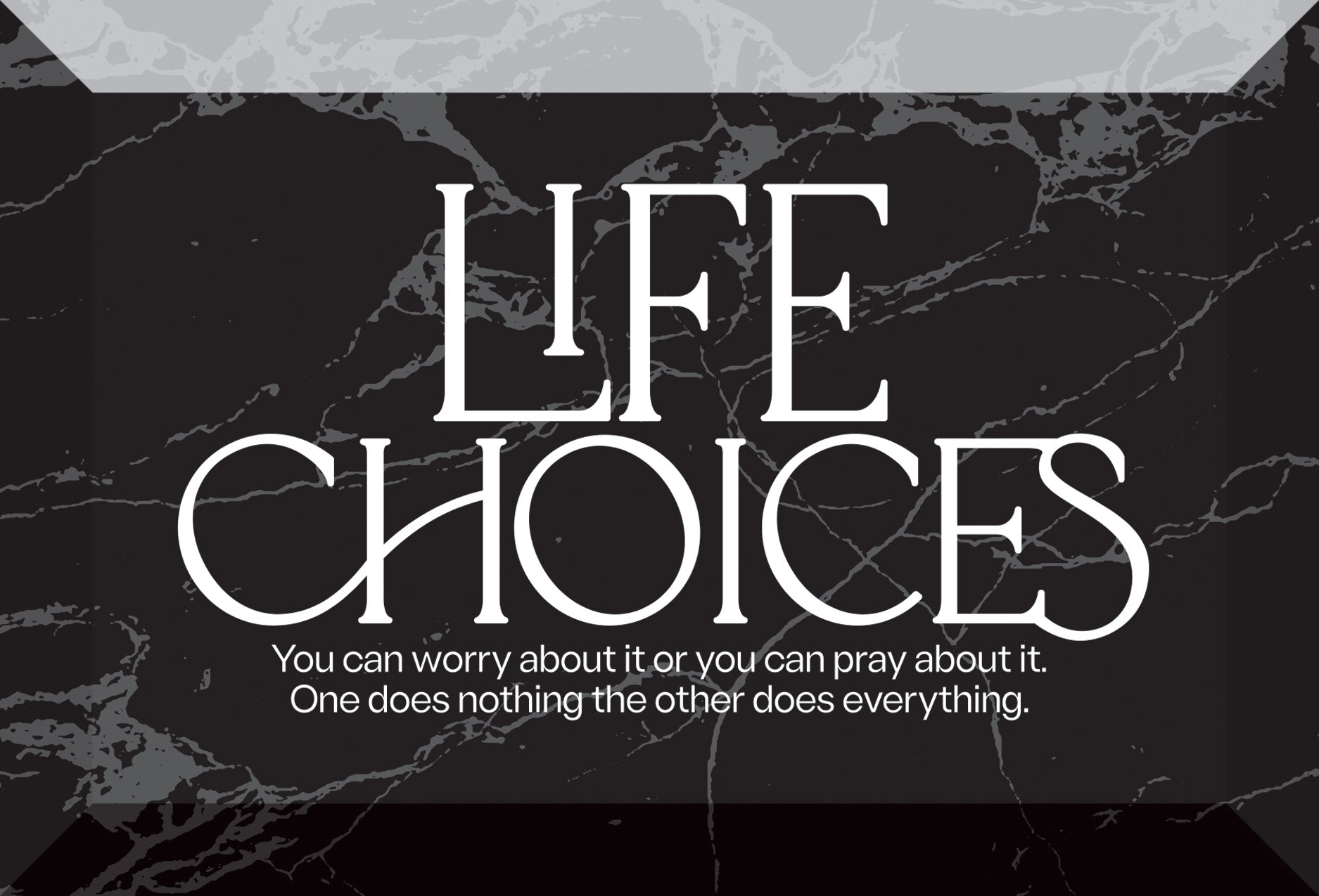 Life Choices 6x4 Glass Plaque with Marble Look – Inspirational Verse Home Décor