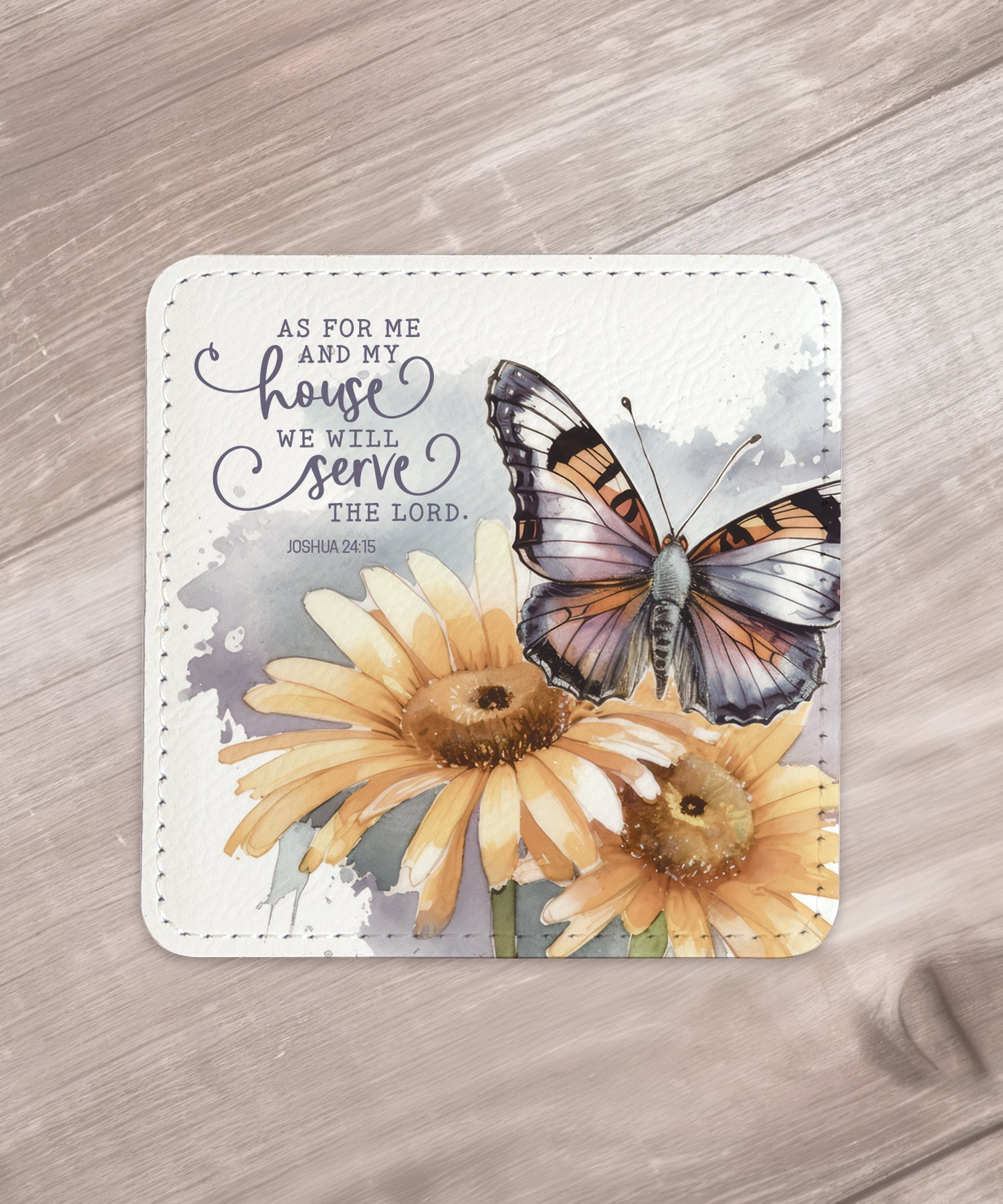 As for Me Leatherette Coaster Set