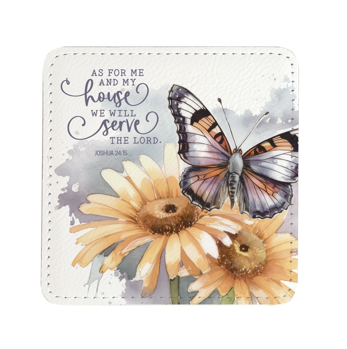 As for Me Leatherette Coaster Set