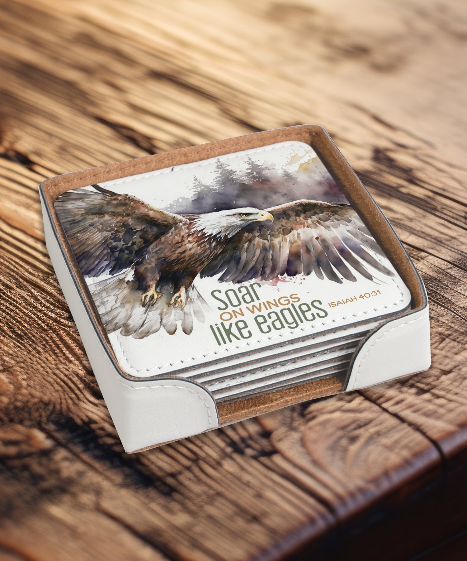 Faith & Strength: Assorted Wildlife Coaster Collection - 6 different Inspirational Wildlife Designs
