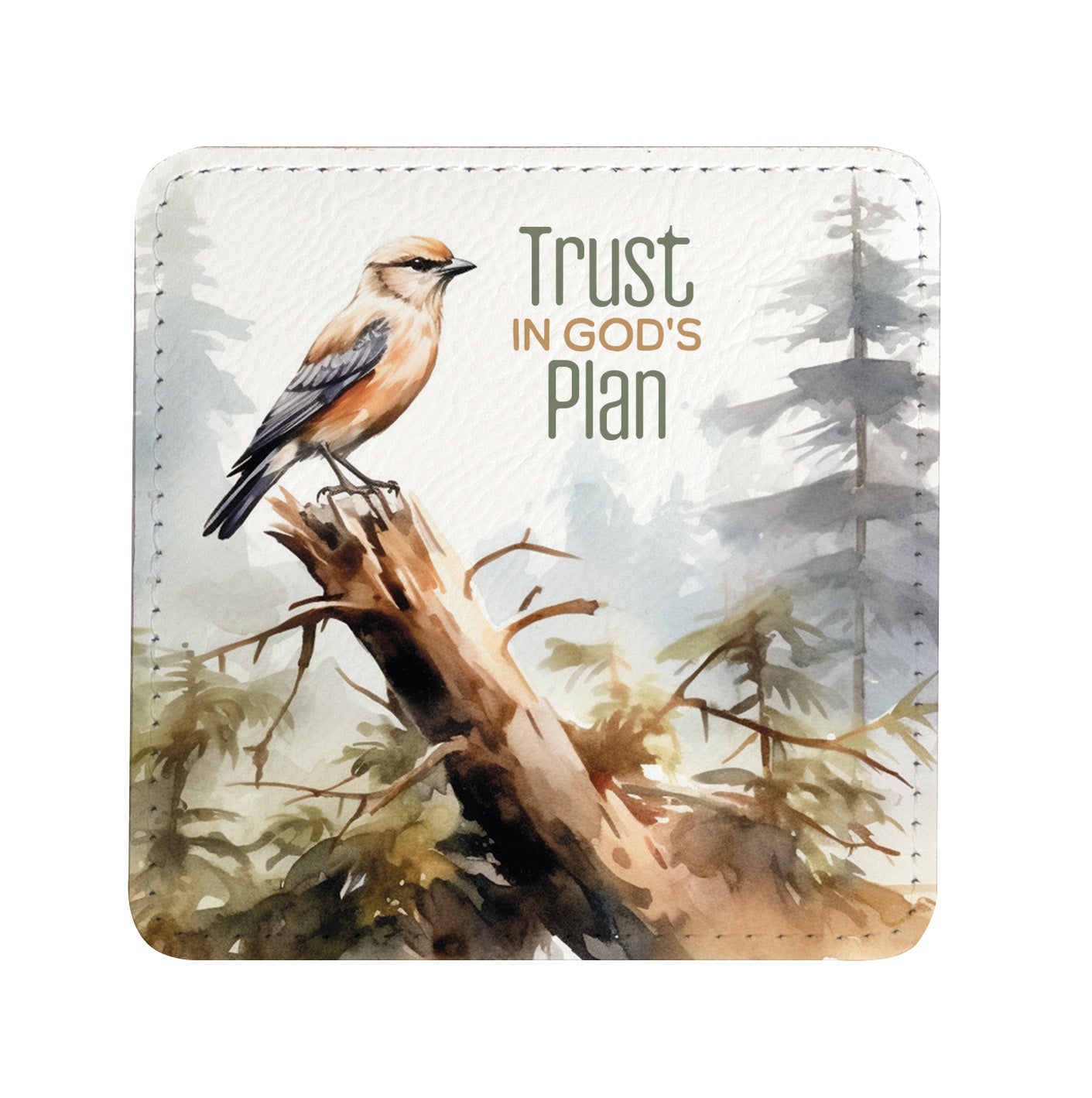 Faith & Strength: Assorted Wildlife Leatherette Coaster Set