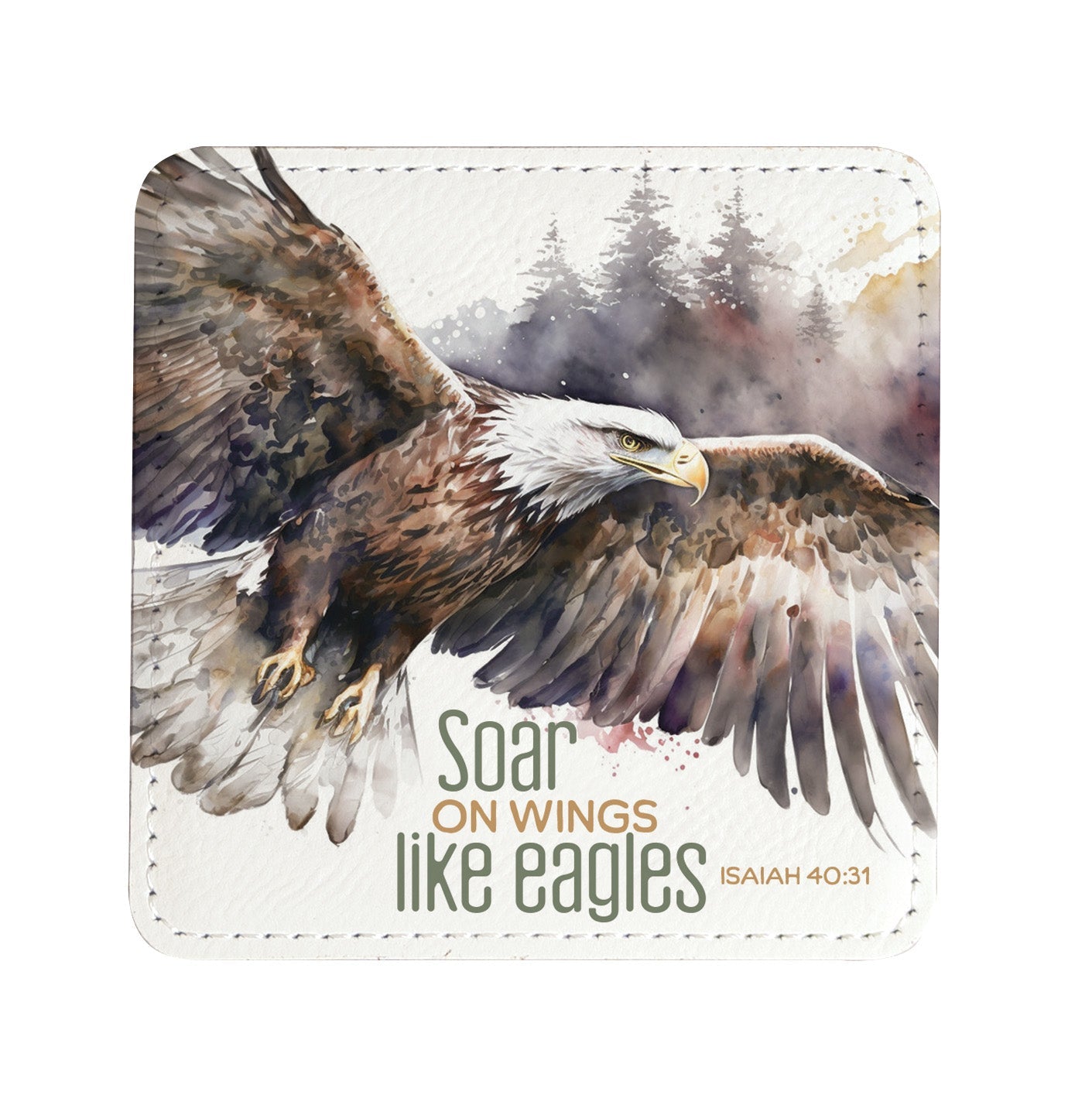 Faith & Strength: Assorted Wildlife Leatherette Coaster Set