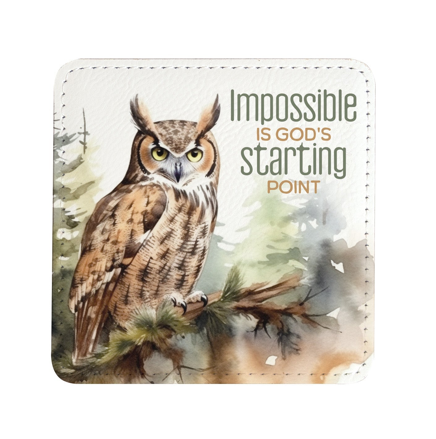 Faith & Strength: Assorted Wildlife Leatherette Coaster Set