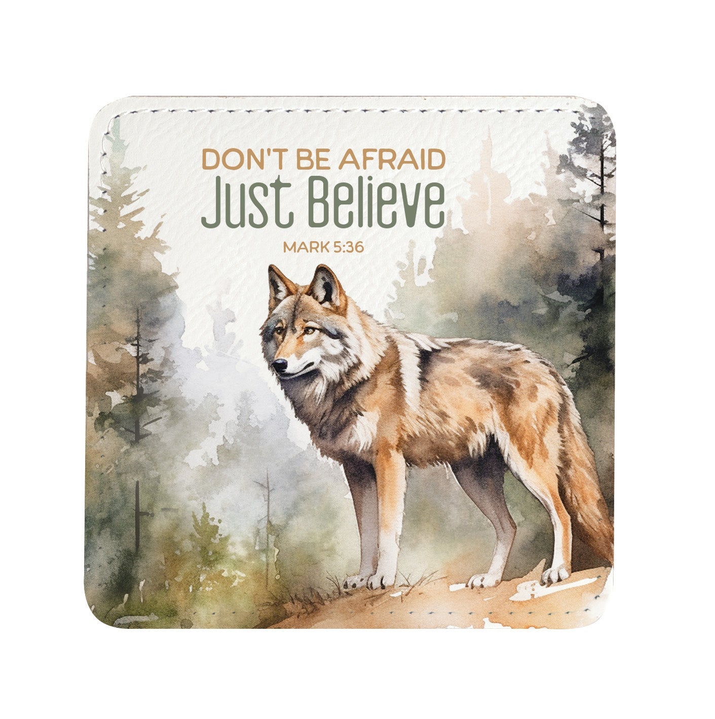 Faith & Strength: Assorted Wildlife Leatherette Coaster Set
