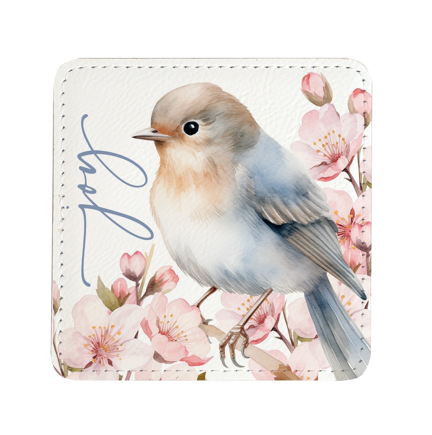 Peaceful Petals: Assorted Floral Leatherette Coaster Set