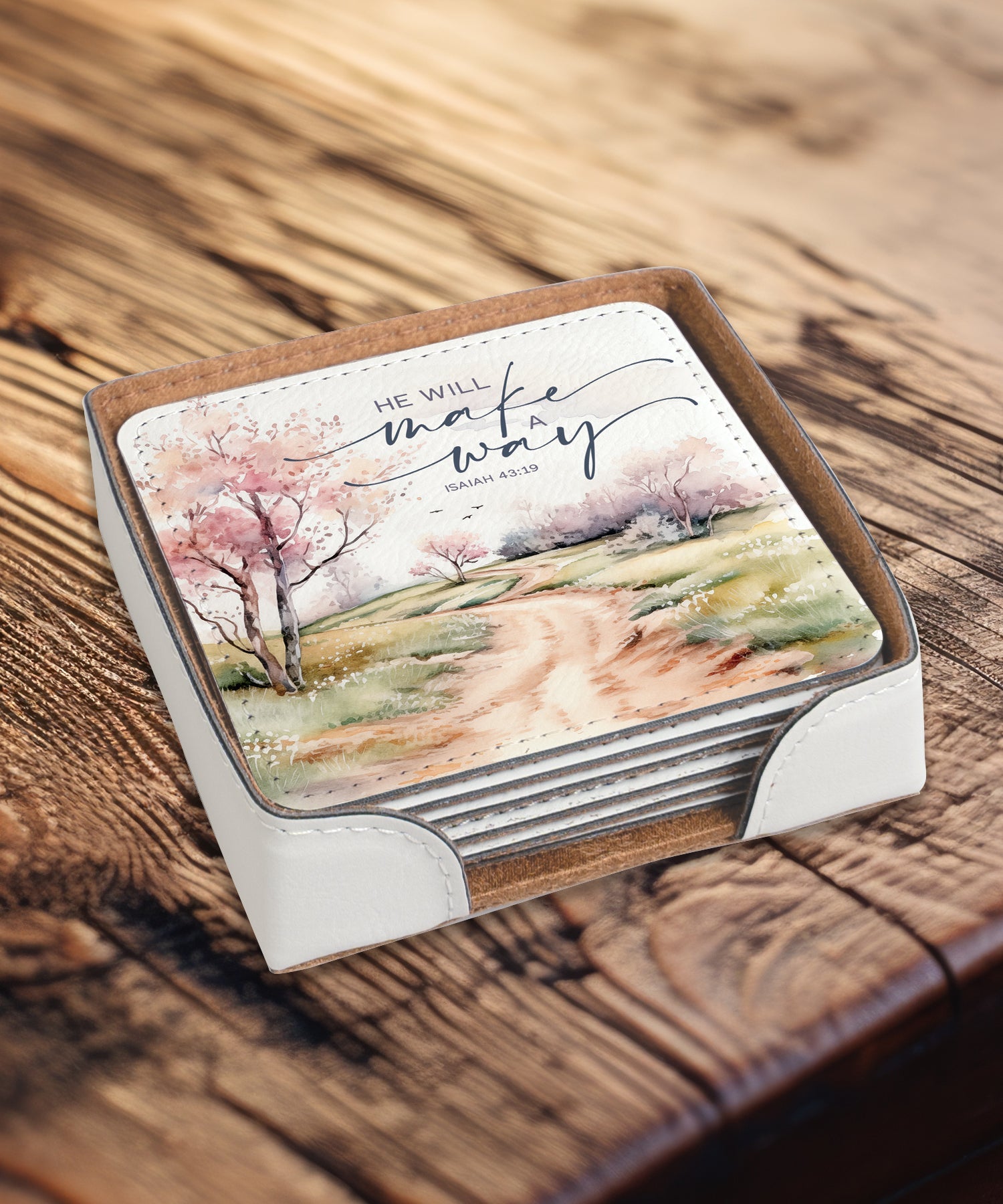 Serenity in Scripture: Assorted Landscape Coaster Collection - 6 different Landscape Designs
