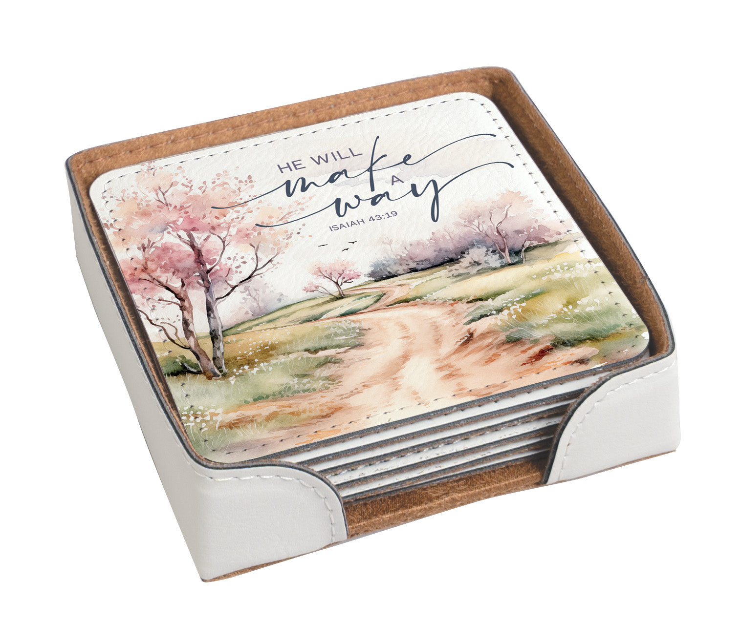 Serenity in Scripture: Assorted Landscape Coaster Collection - 6 different Landscape Designs
