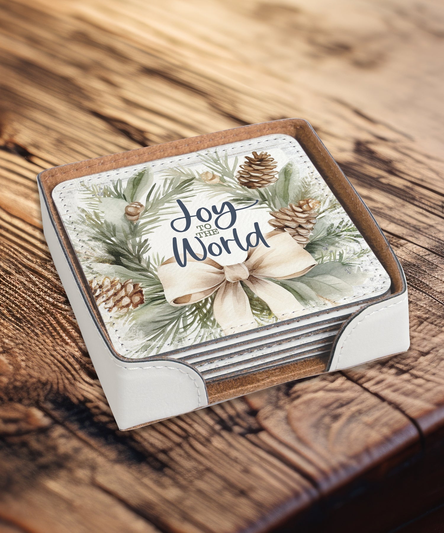 Winter’s Blessings: Assorted Christmas Coaster Collection - 6 different Christmas Themed Designs