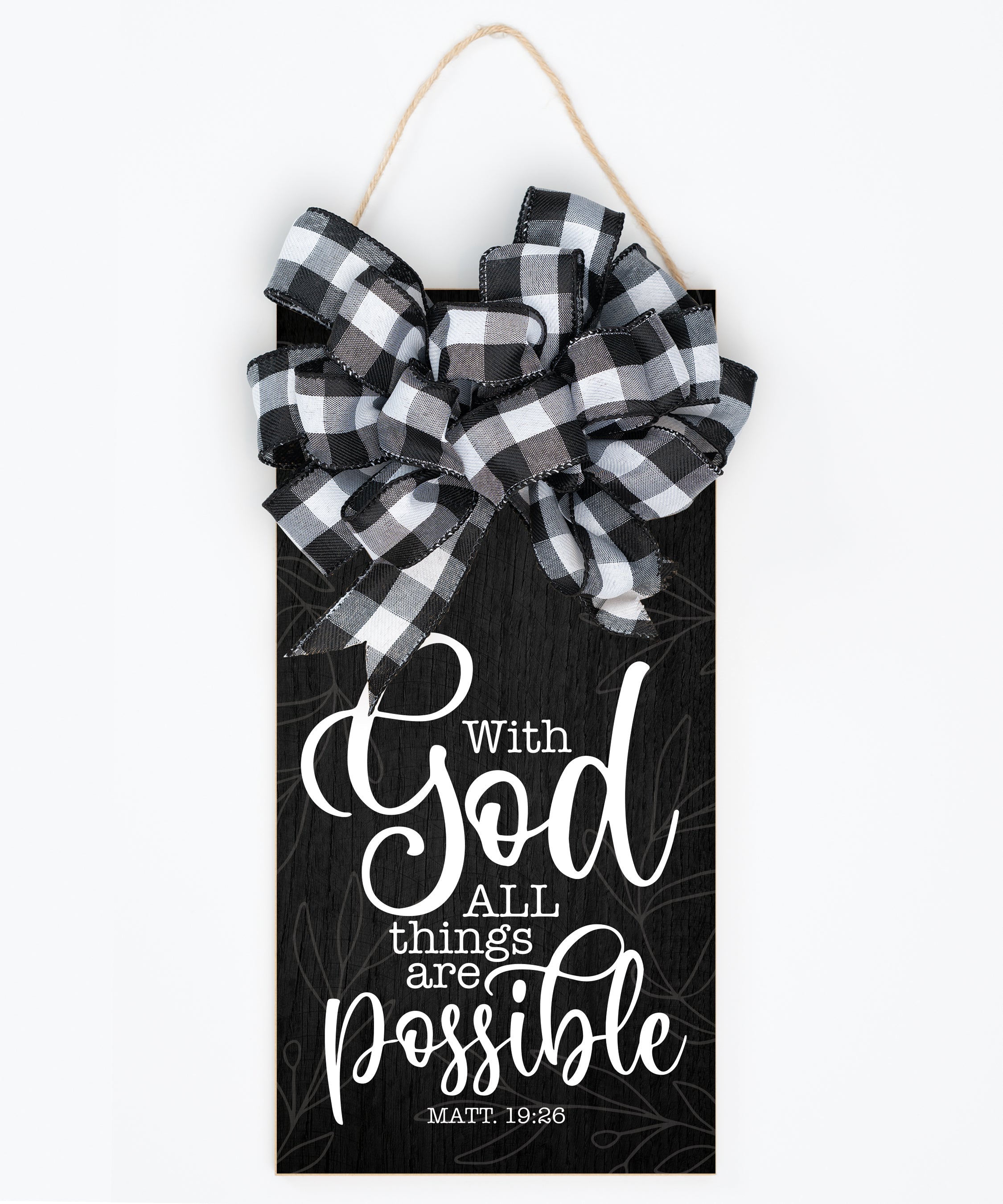 With God All Things Are Possible Hangable Blessing