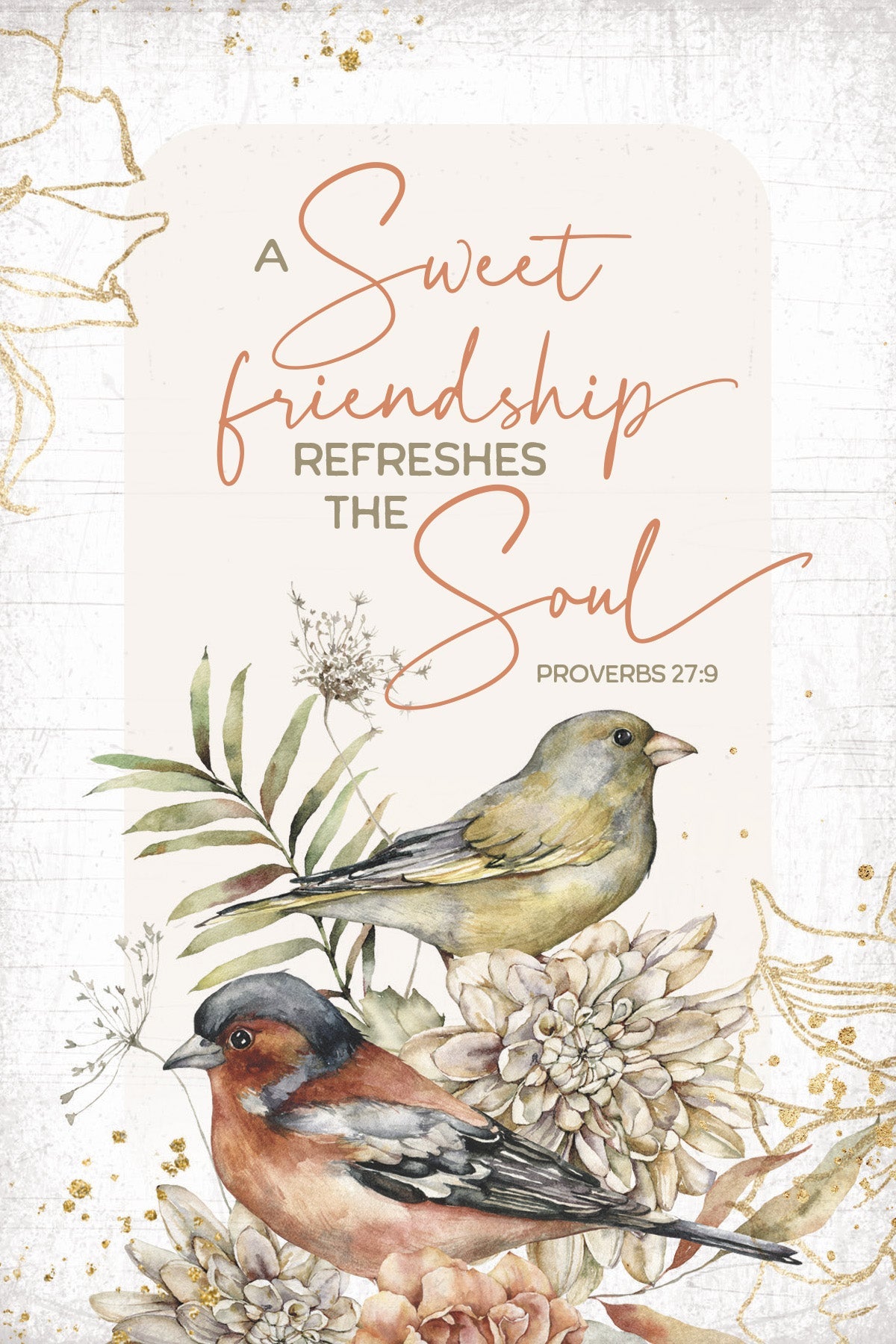 A Sweet Friendship 4x6 MDF Plaque, designed in warm tones, perfect for autumn decor or gift.