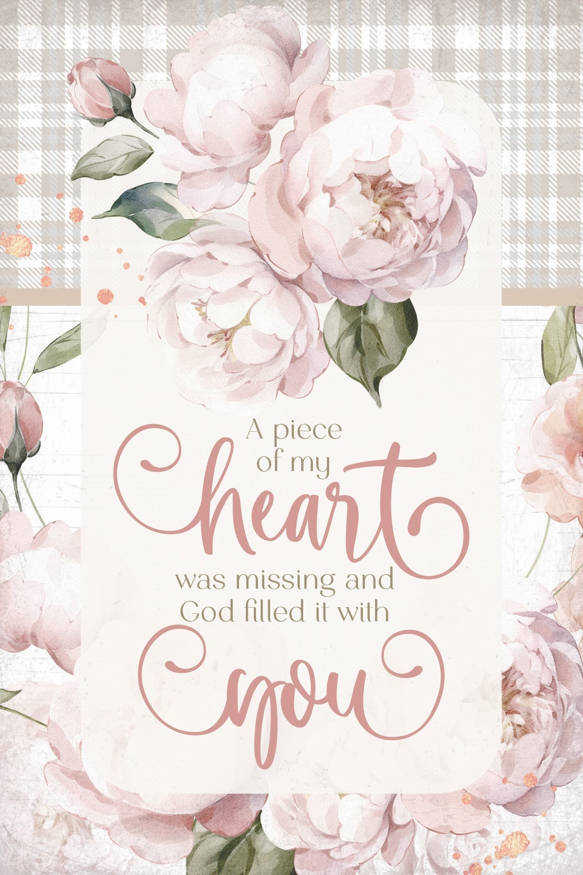 A Piece of My Heart 4x6 MDF Plaque, designed in warm tones, perfect for autumn decor or gift.