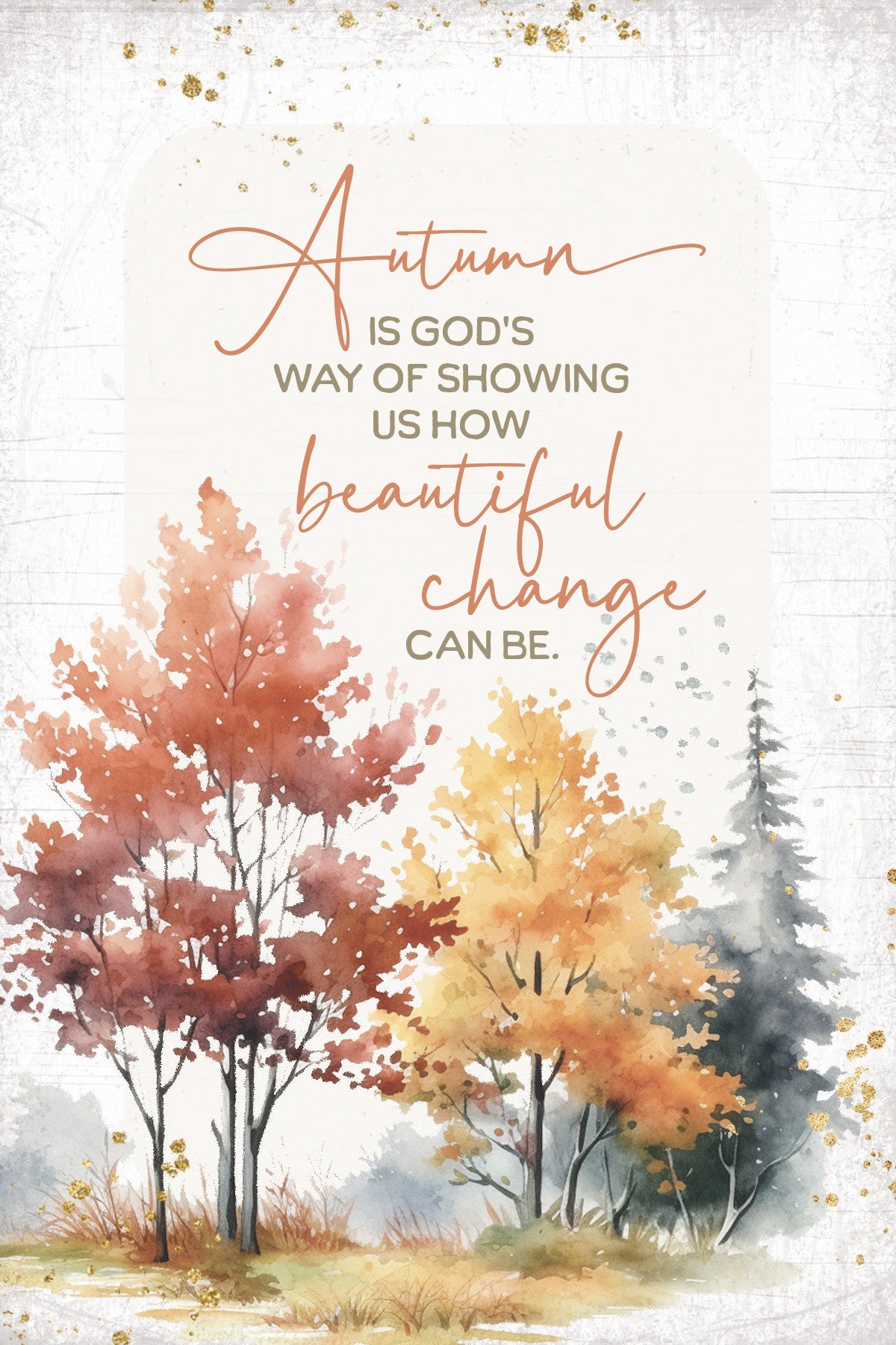 Autumn Is God’s 4x6 MDF Plaque, designed in warm tones, perfect for autumn decor or gift.
