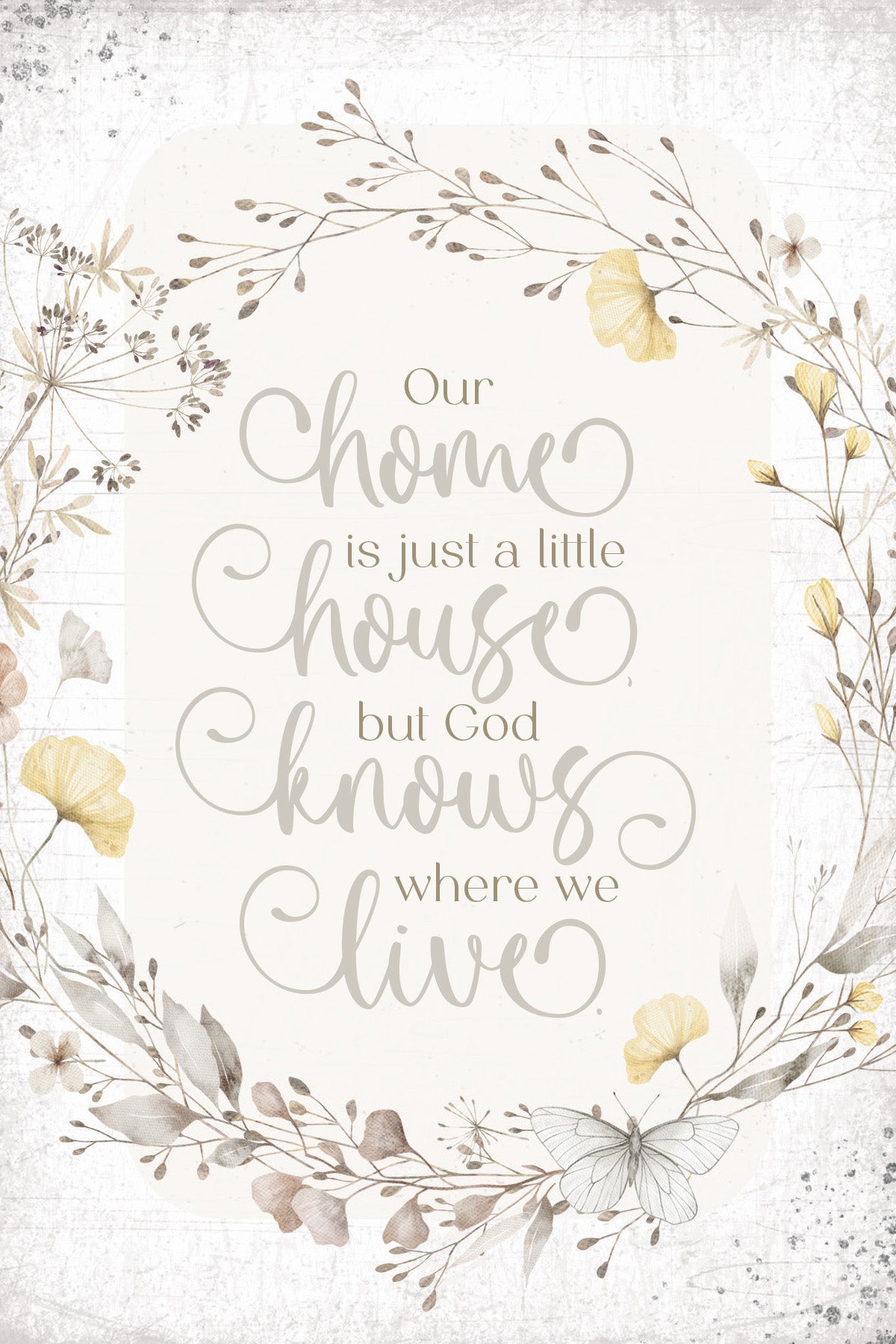Our Home 4x6 MDF Plaque, designed in warm tones, perfect for autumn decor or gift.