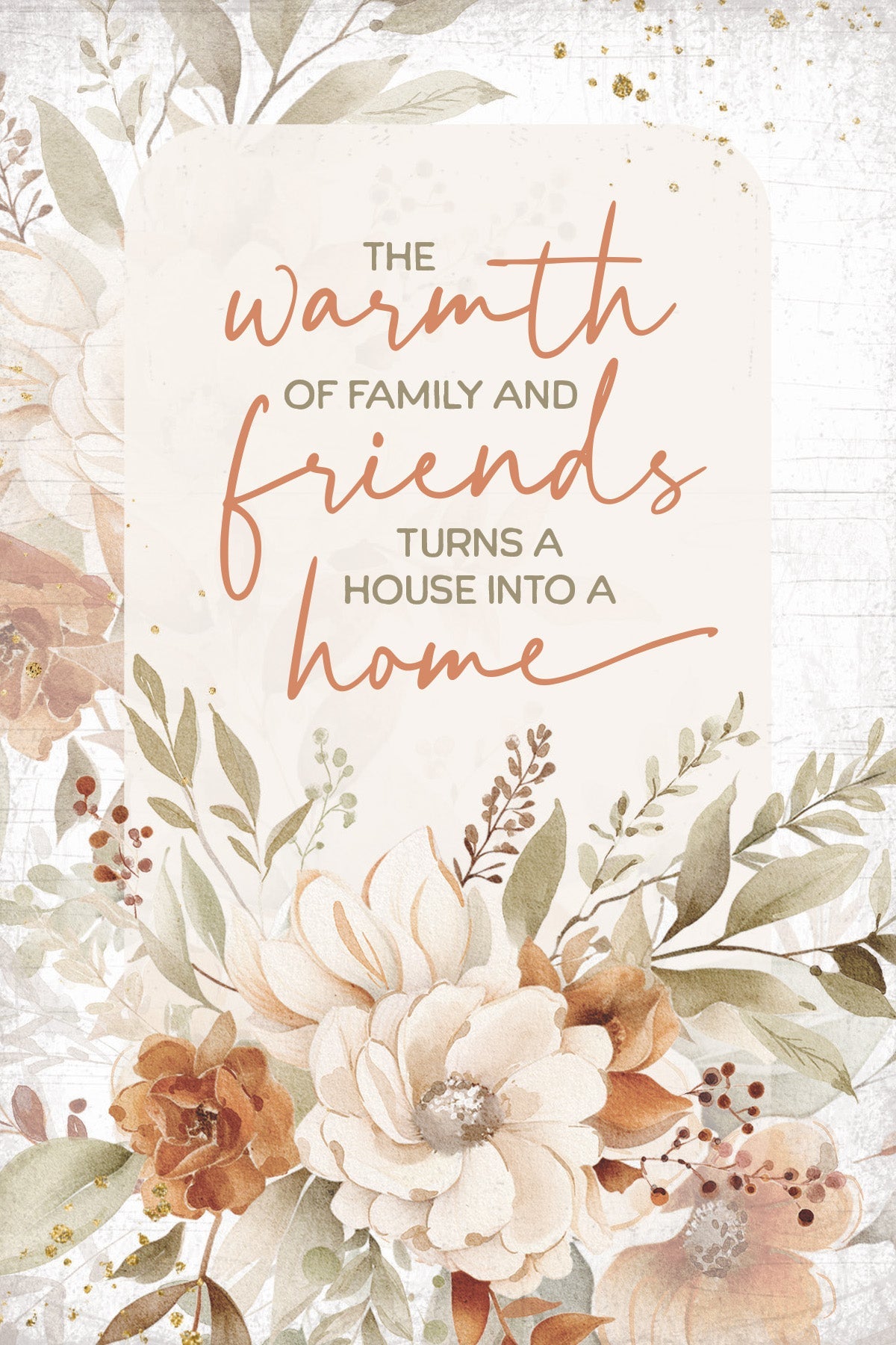 The Warmth of Family 4x6 MDF Plaque, designed in warm tones, perfect for autumn decor or gift.