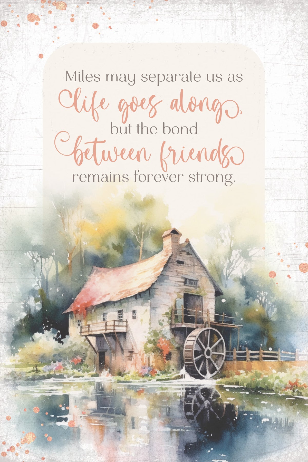 Friends 4x6 MDF Plaque, designed in warm tones, perfect for autumn decor or gift.